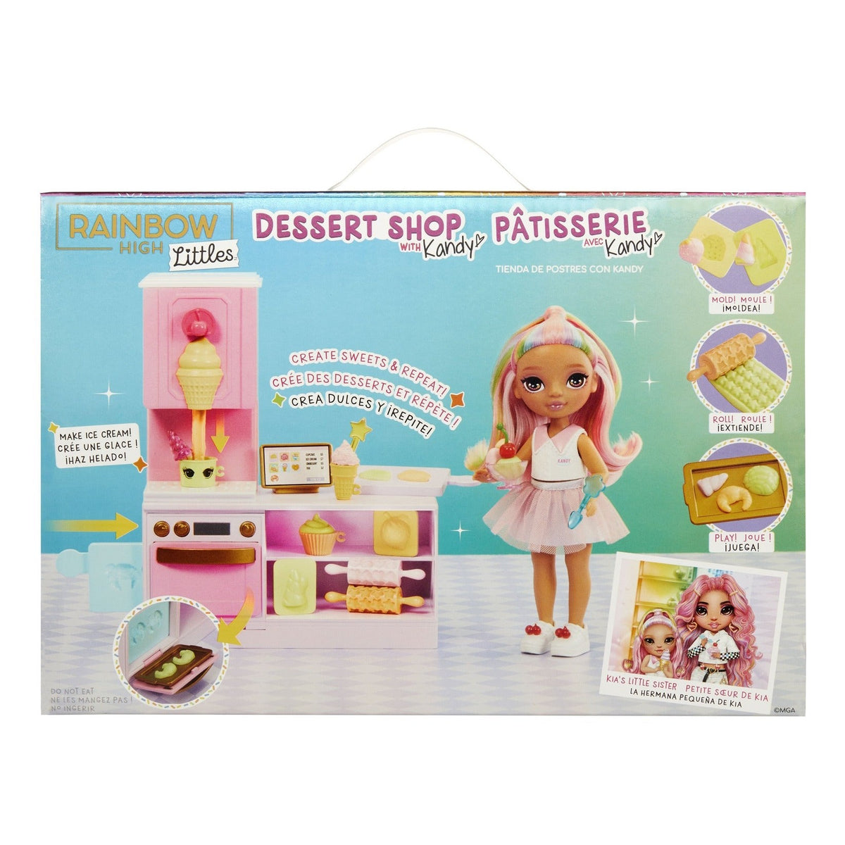 Rainbow High Littles Dessert Shop Playset with Kandy Doll