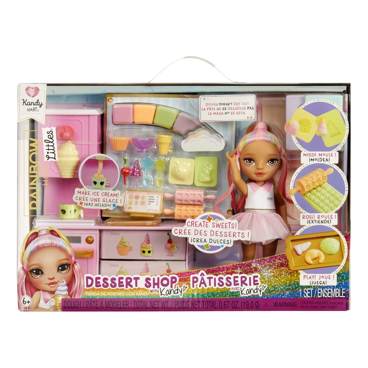 Rainbow High Littles Dessert Shop Playset with Kandy Doll