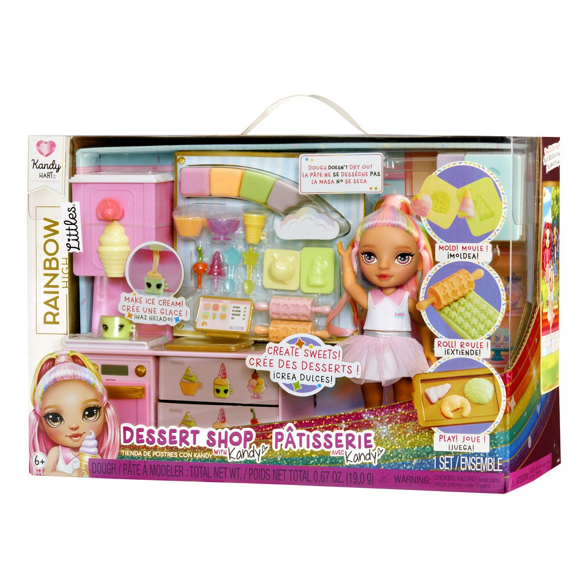 Rainbow High Littles Dessert Shop Playset with Kandy Doll
