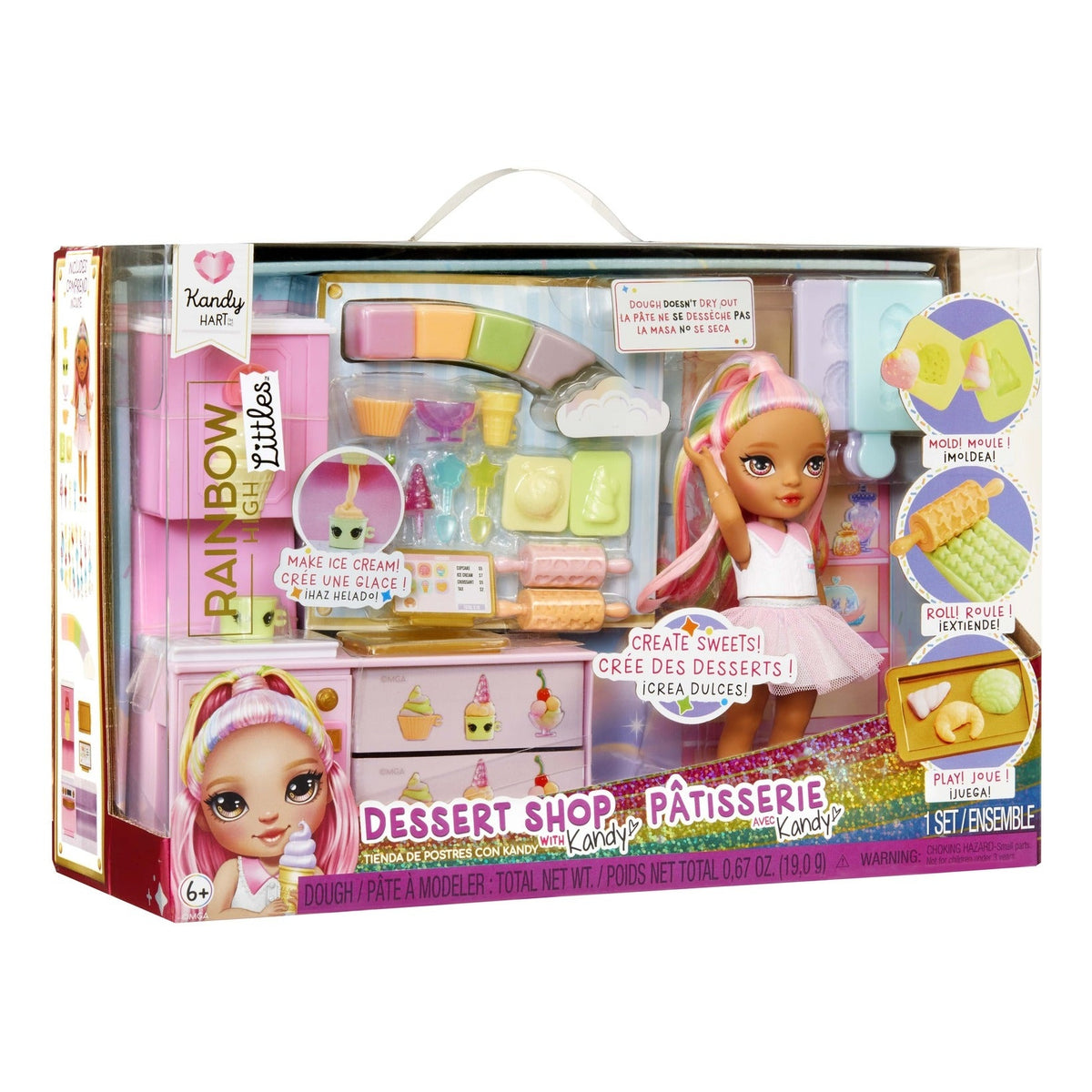 Rainbow High Littles Dessert Shop Playset with Kandy Doll