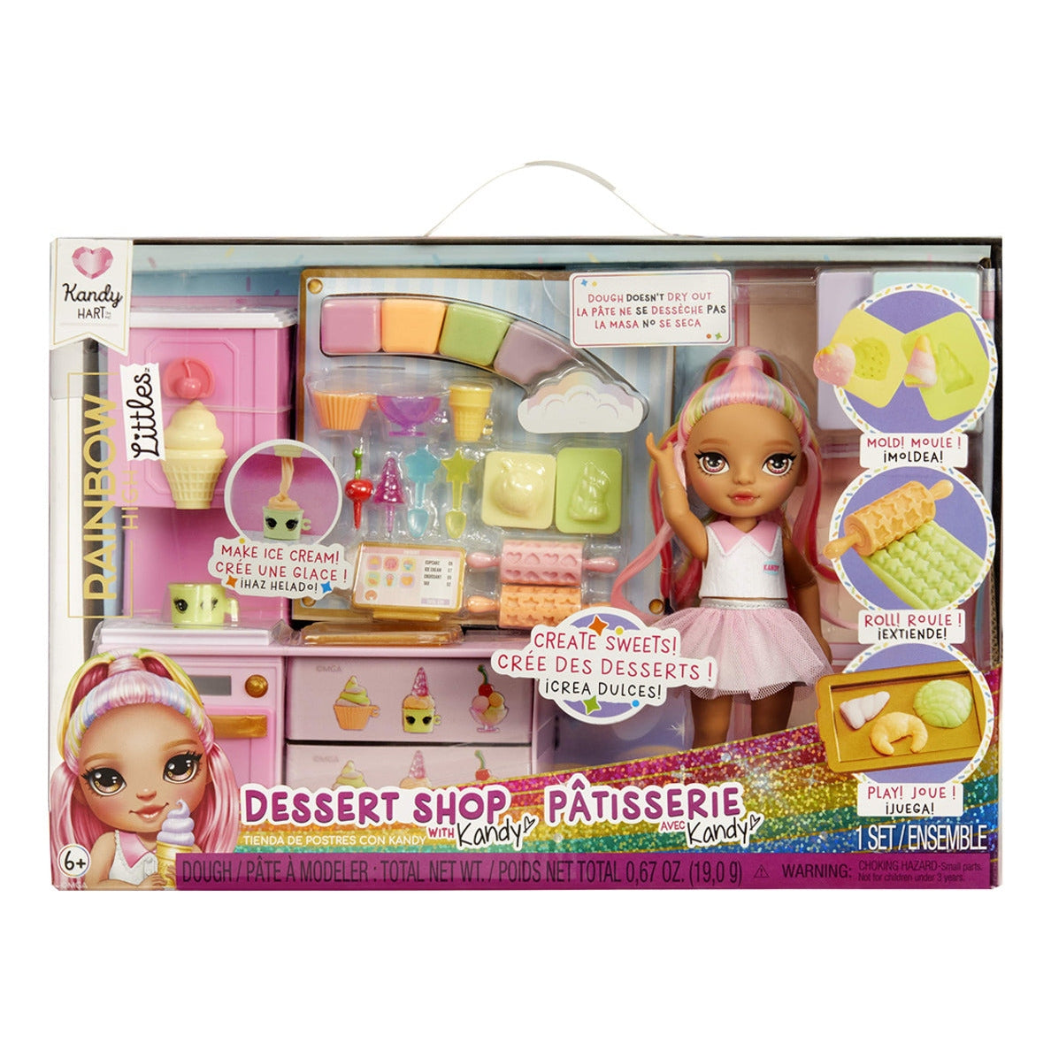 Rainbow High Littles Dessert Shop Playset with Kandy Doll