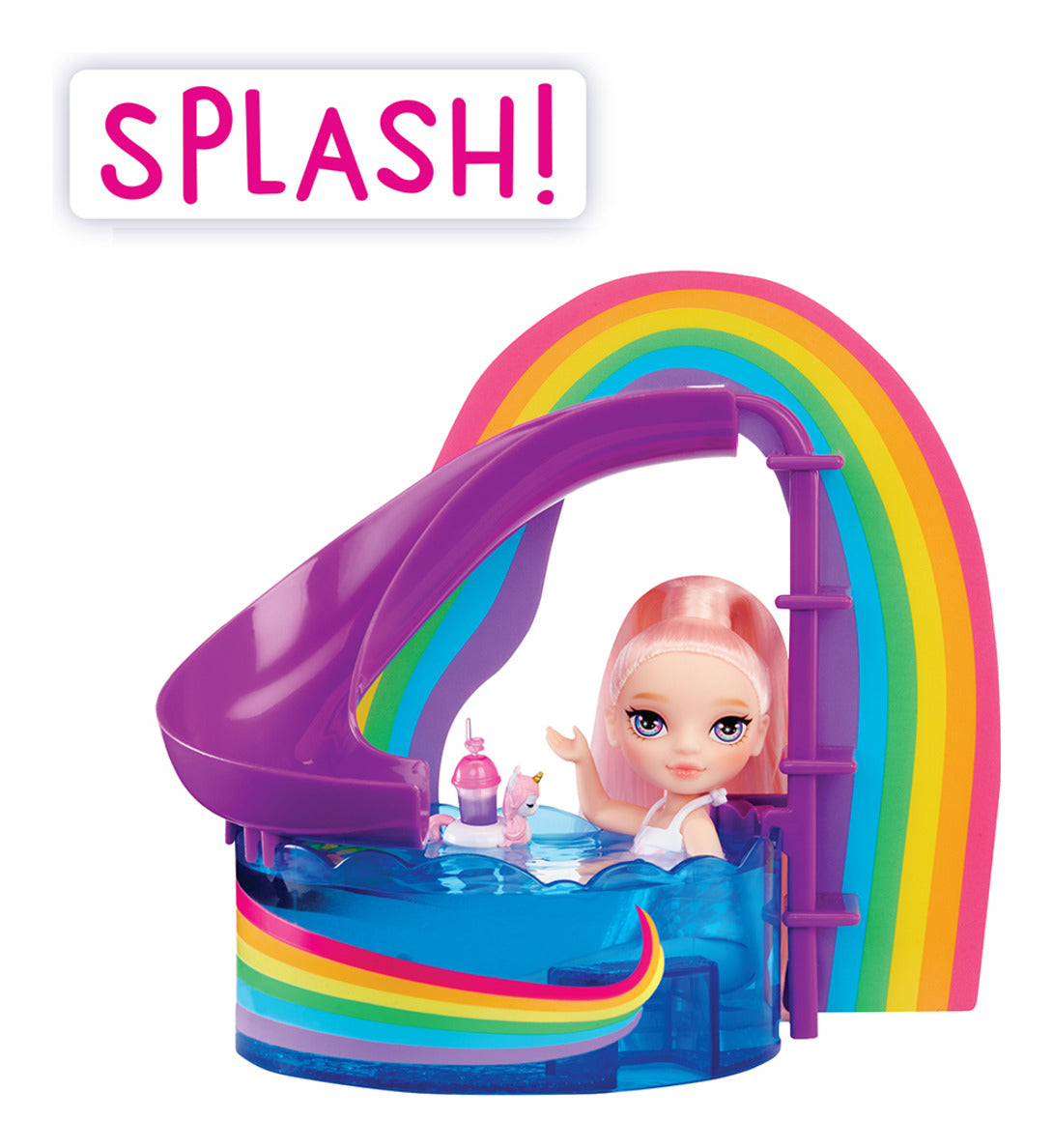 Rainbow High Littles Pool Day Playset with Blush Doll