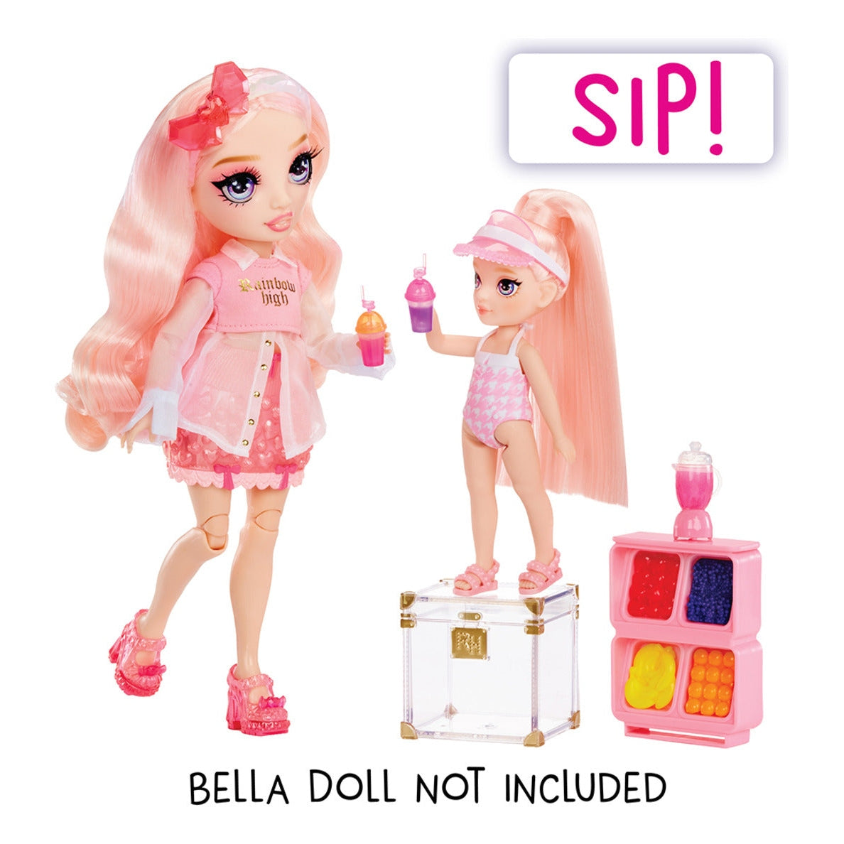 Rainbow High Littles Pool Day Playset with Blush Doll