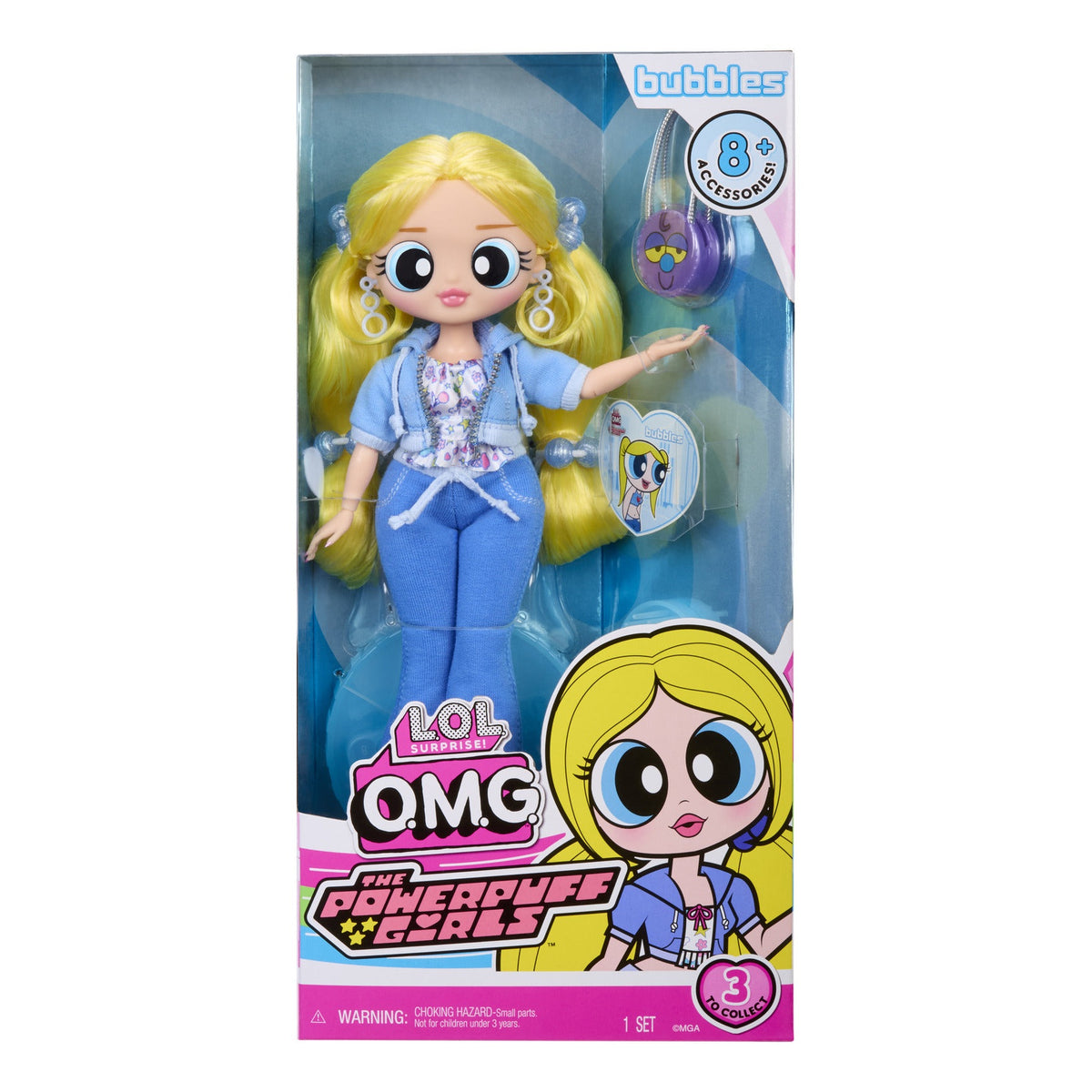 L.O.L. Surprise! OMG Powerpuff Girls Bubbles Fashion Doll