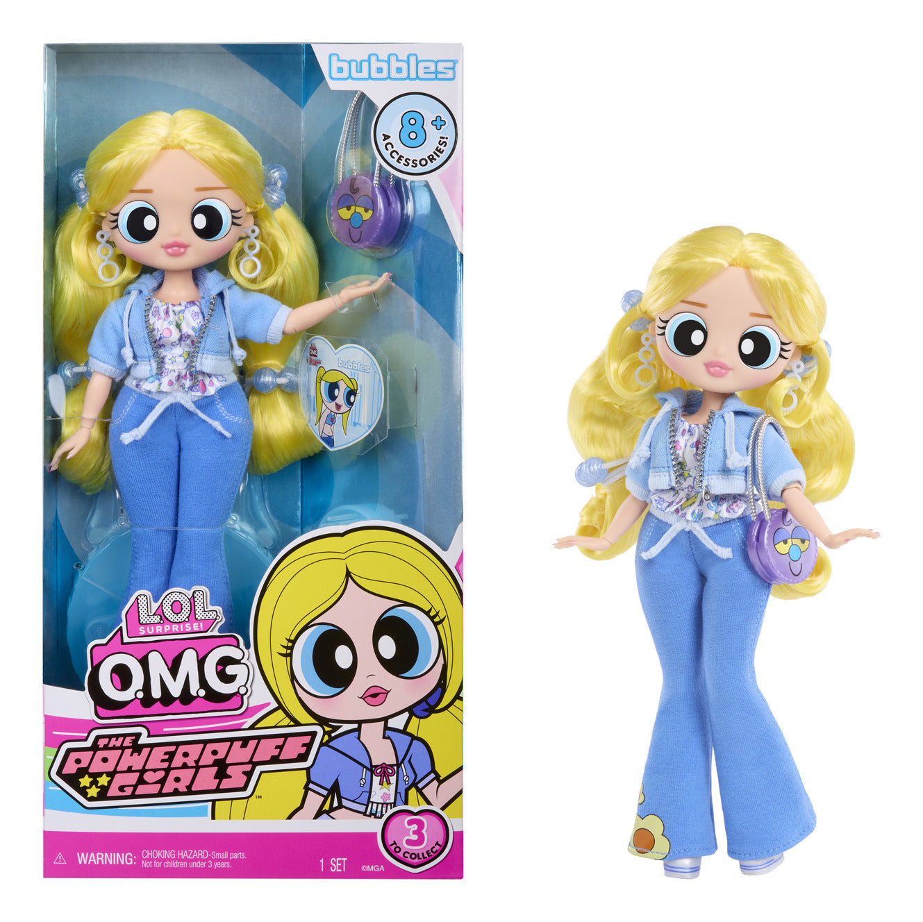 L.O.L. Surprise! OMG Powerpuff Girls Bubbles Fashion Doll