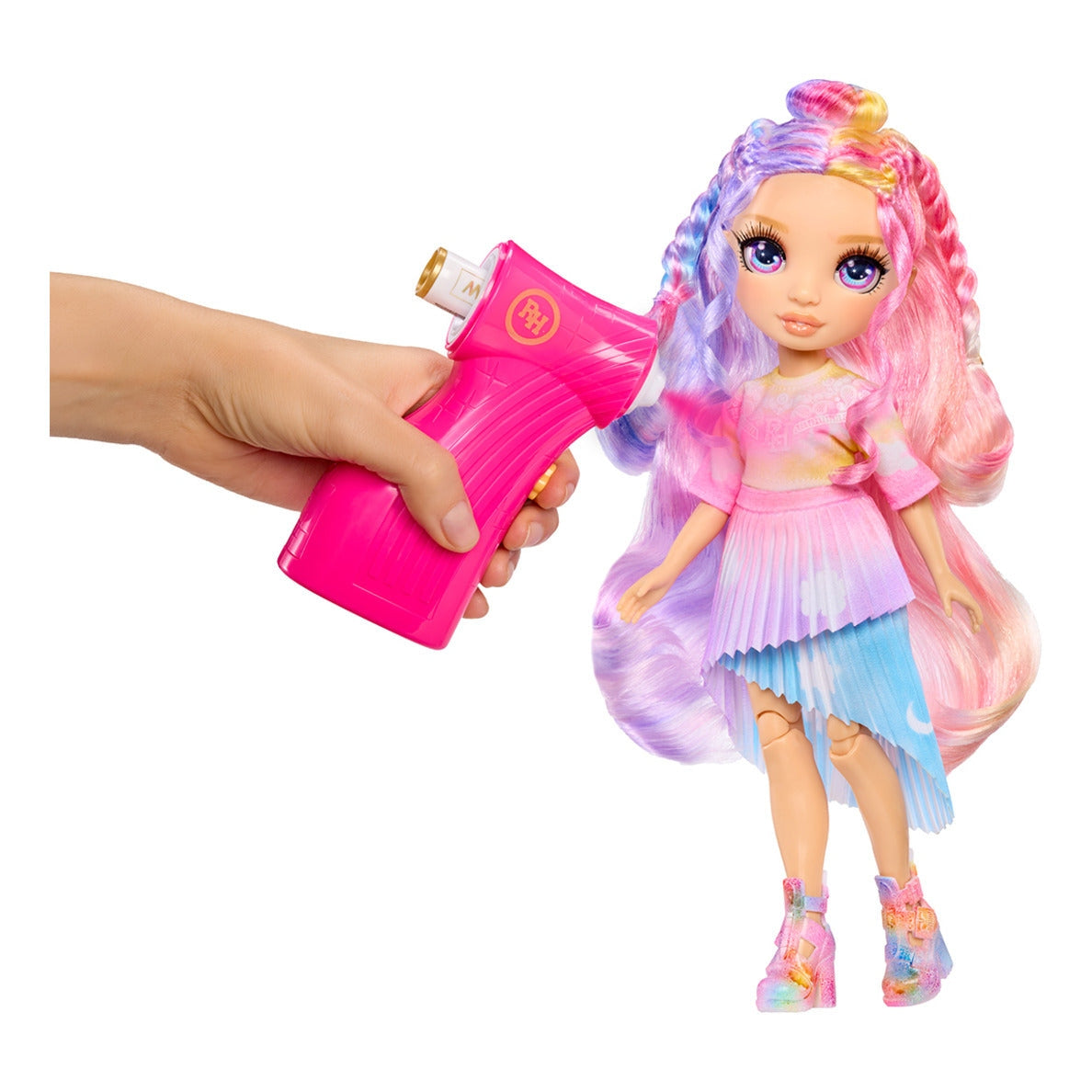 Rainbow High Air Brush & Create DIY Fashion Doll – Purple Eyes