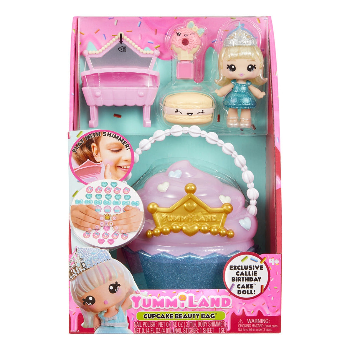 Yummiland Cupcake Beauty Bag Playset with Callie Lip Gloss Doll
