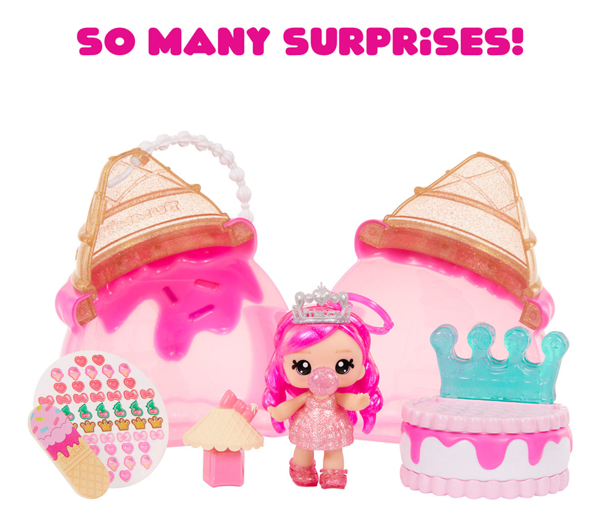 Yummiland Ice Cream Beauty Bag Playset with Bianca Bubblegum Lip Gloss Doll