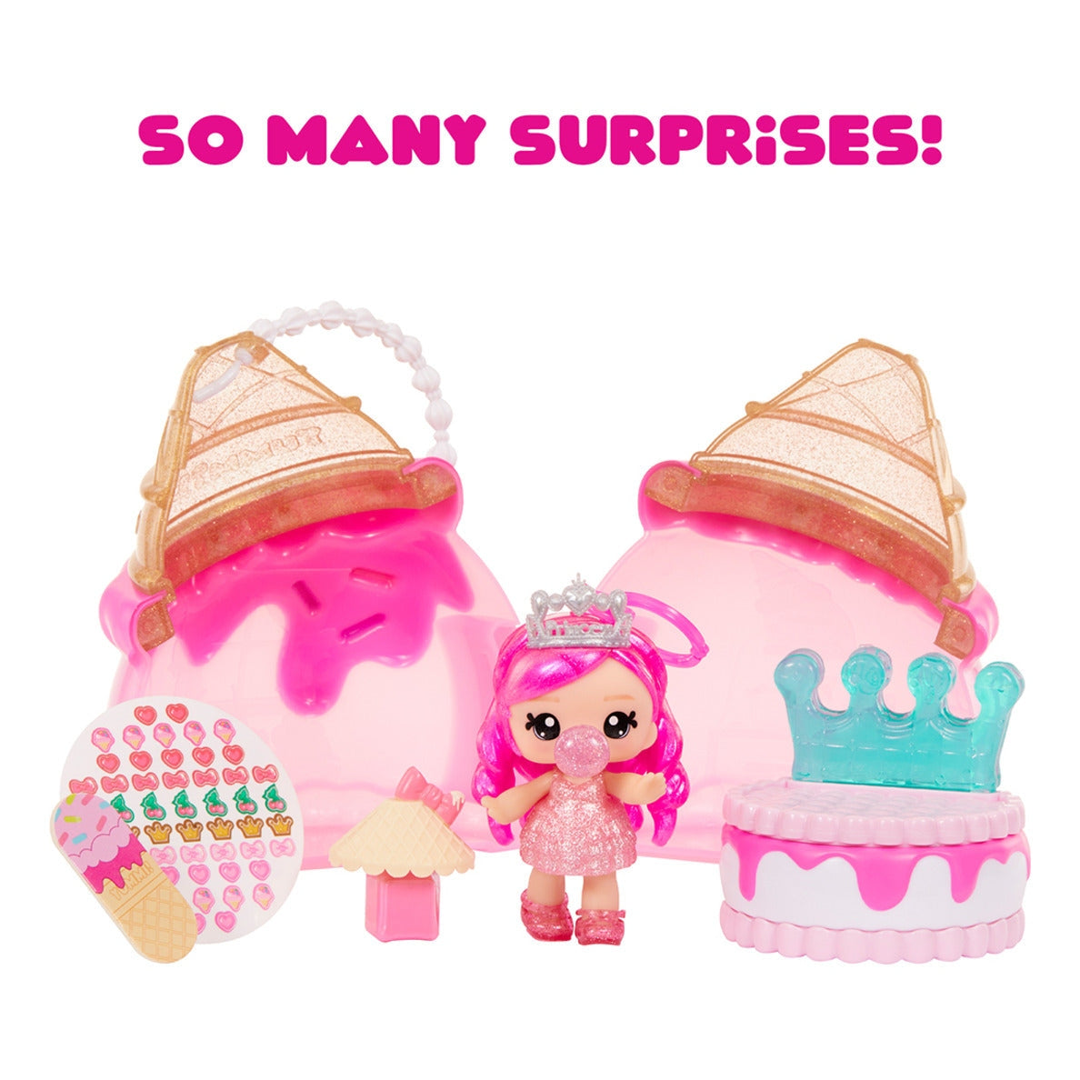 Yummiland Ice Cream Beauty Bag Playset with Bianca Bubblegum Lip Gloss Doll