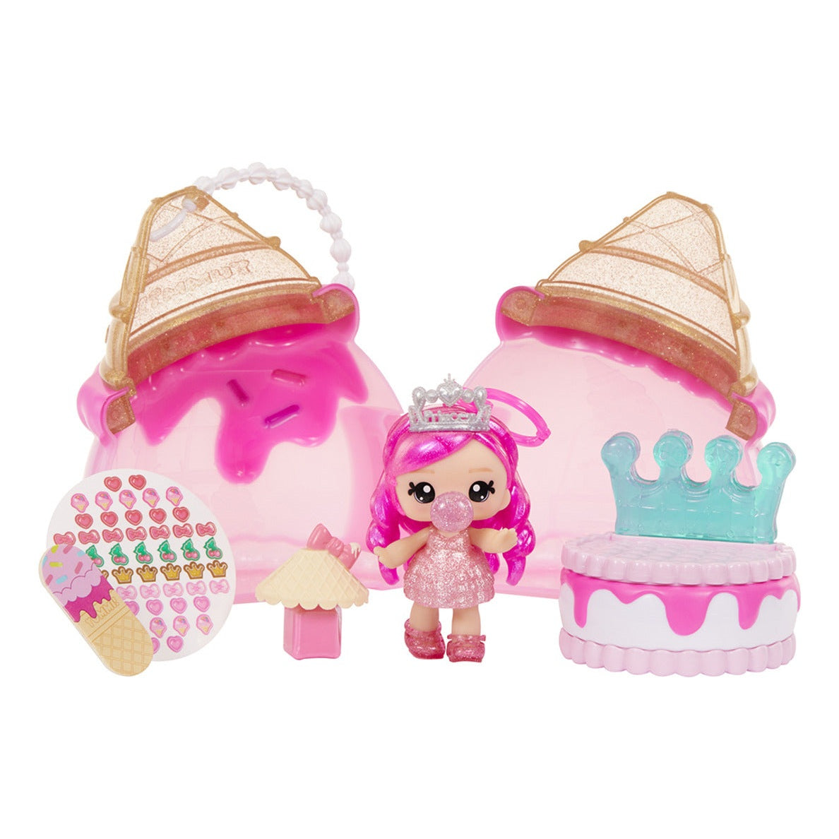 Yummiland Ice Cream Beauty Bag Playset with Bianca Bubblegum Lip Gloss Doll