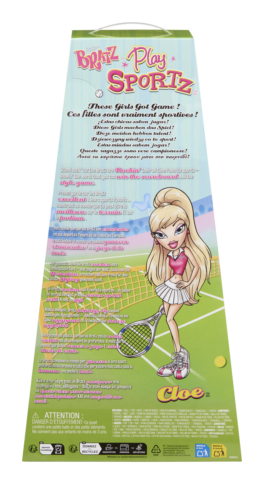Bratz Play Sportz Cloe Tennis Fashion Doll with Accessories