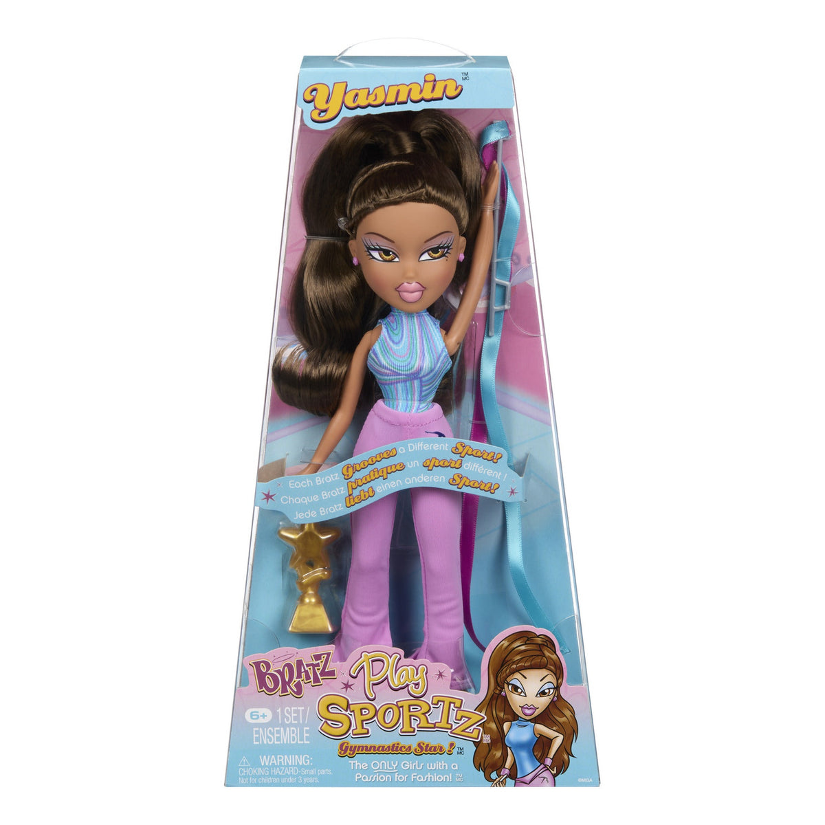 Bratz Play Sportz Yasmin Gymnastics Fashion Doll