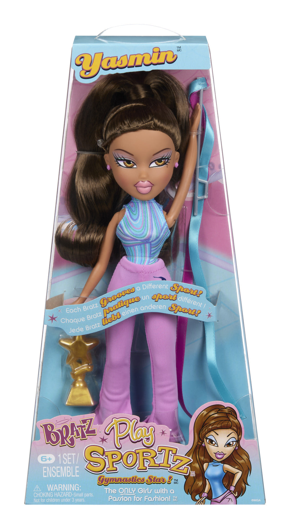 Bratz Play Sportz Yasmin Gymnastics Fashion Doll