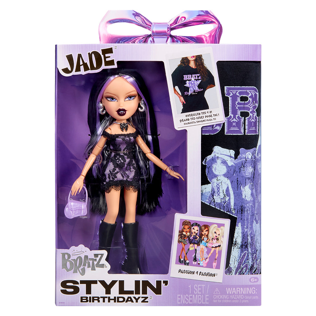 Bratz Stylin' Birthdayz Jade Fashion Doll with XL T-Shirt