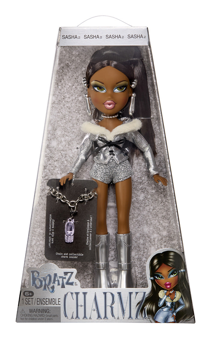 Bratz Charmz Sasha Fashion Doll with Collectible Bracelet and Charm