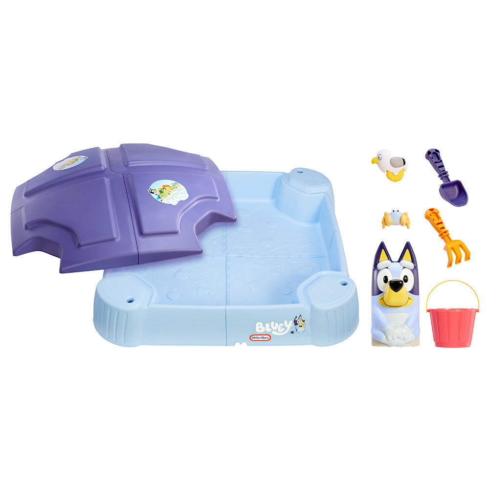 Little Tikes Bluey Beach Day Sandbox with 6 Accessories