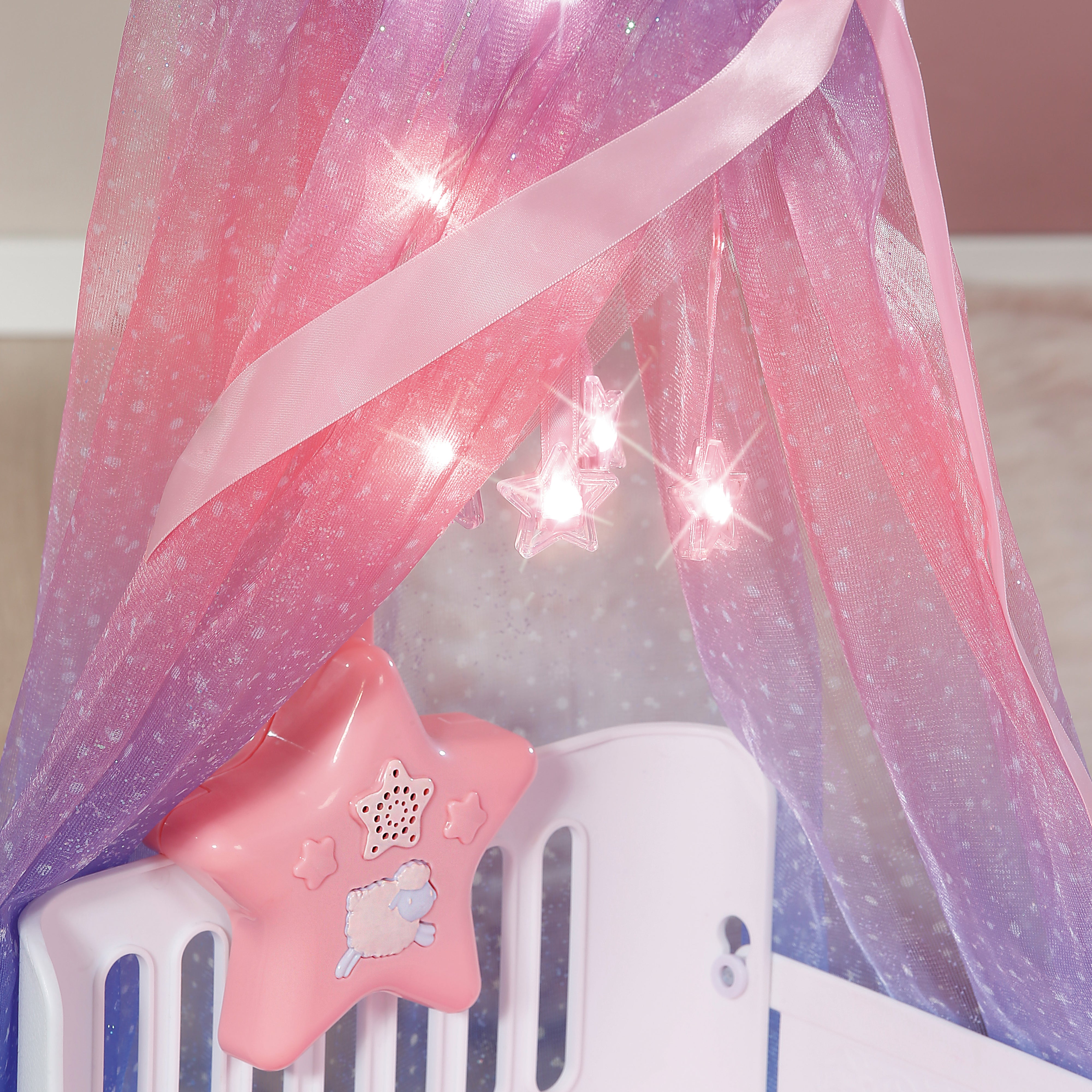 Baby Annabell Sweet Dreams Bed with Light-Up Canopy