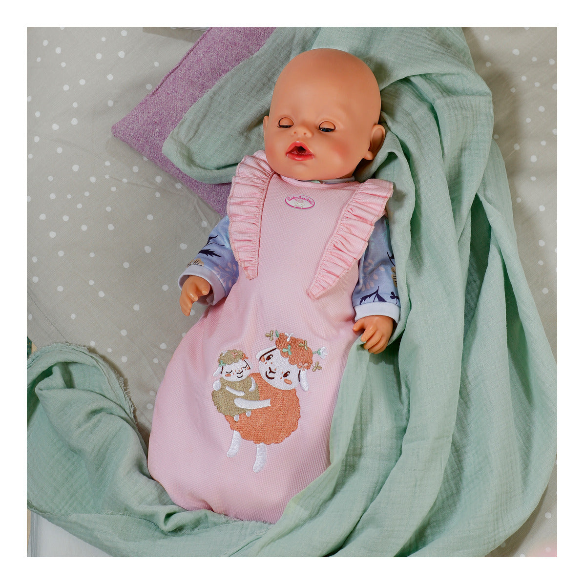 Baby Annabell Floral Sleeping Bag for 36–43cm Dolls