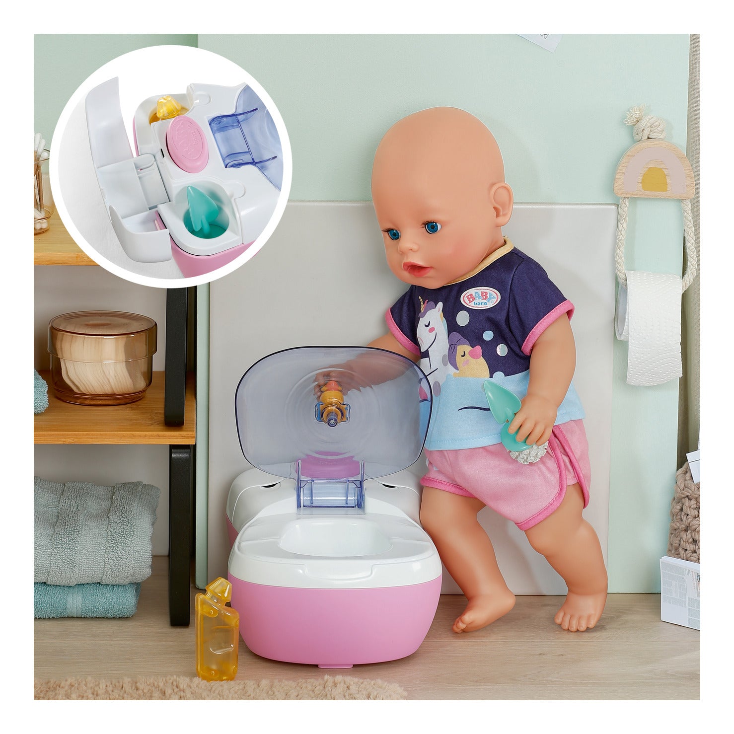 BABY born Interactive Poo-Poo Toilet with Sounds for 36cm and 43cm Dolls