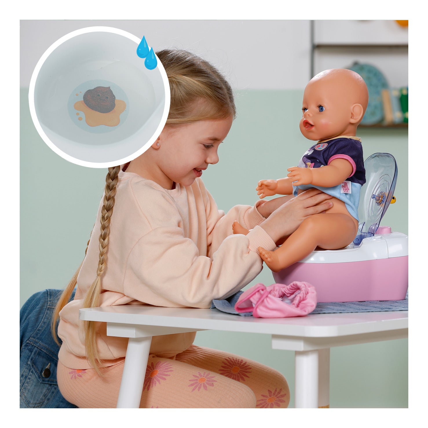 BABY born Interactive Poo-Poo Toilet with Sounds for 36cm and 43cm Dolls
