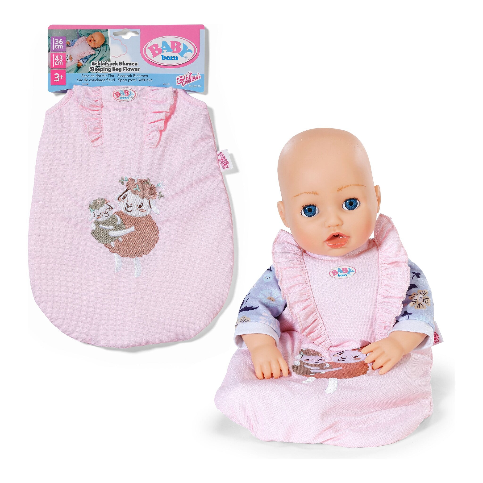 BABY born Sleeping Bag Flower for 36–43 cm Dolls
