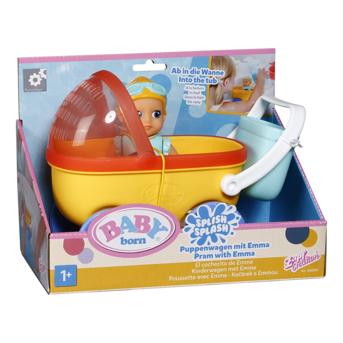 BABY born Splish Splash Bath Toy Pram with Emma
