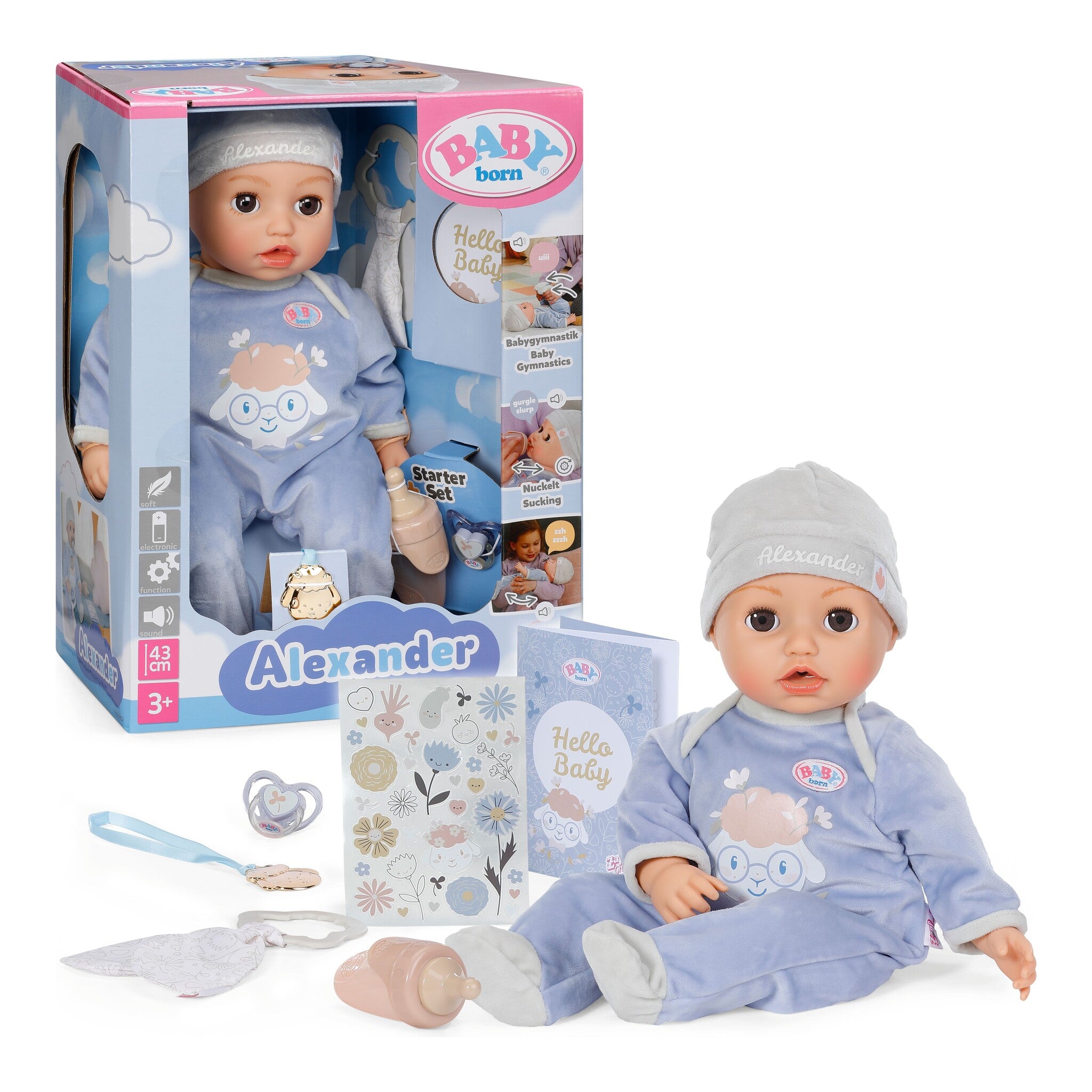 Baby Annabell Alexander Interactive Baby Doll 43cm