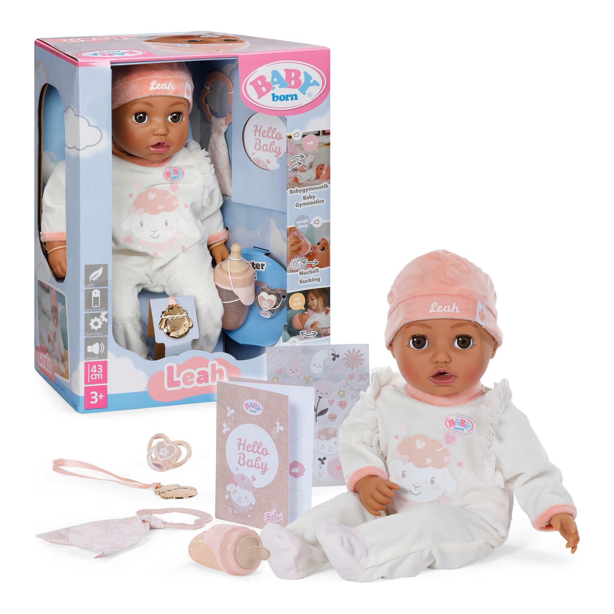 BABY born Leah Interactive Baby Doll 43cm