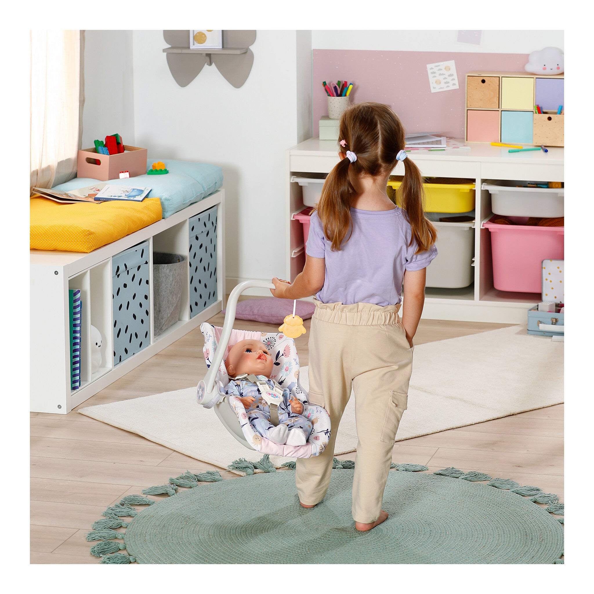 BABY born Comfort Seat Flower Doll Carrier, Seat and Rocker