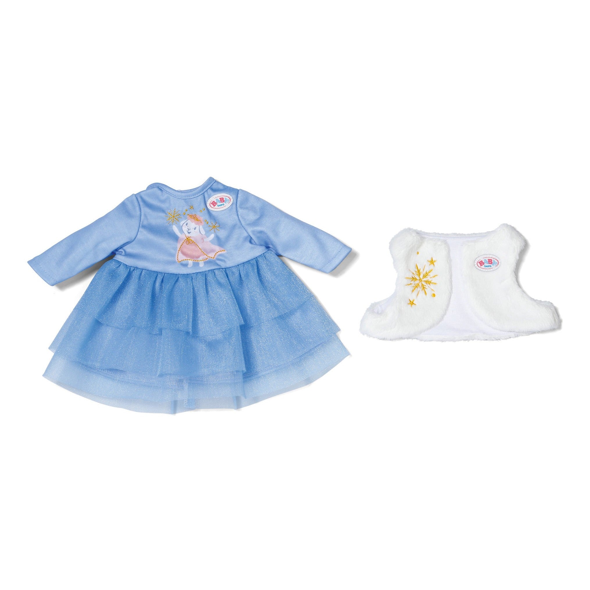 BABY born Winter Dress Outfit with Plush Vest for 36cm Dolls
