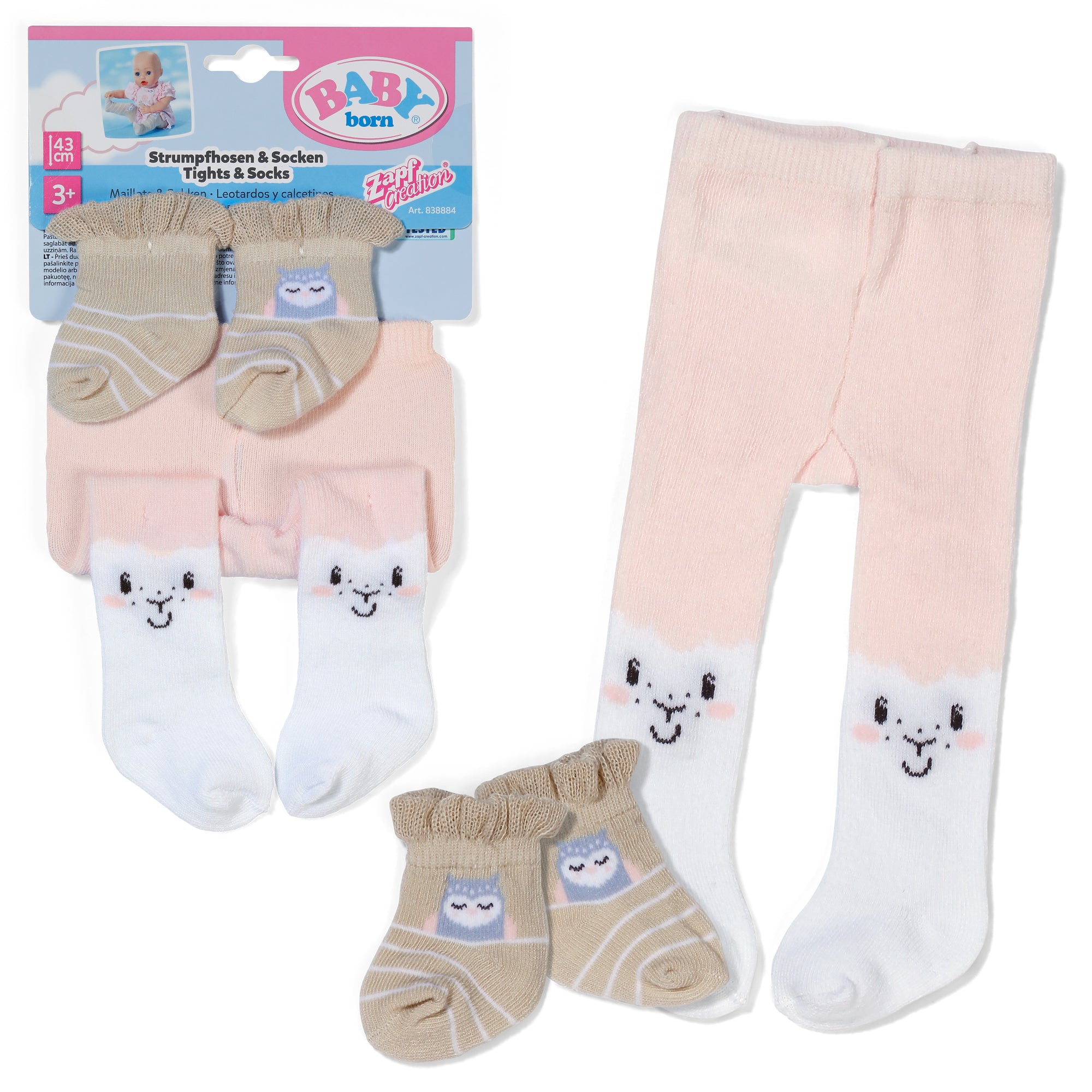 BABY born Tights & Socks Sheep 2 Assorted for 43cm Dolls