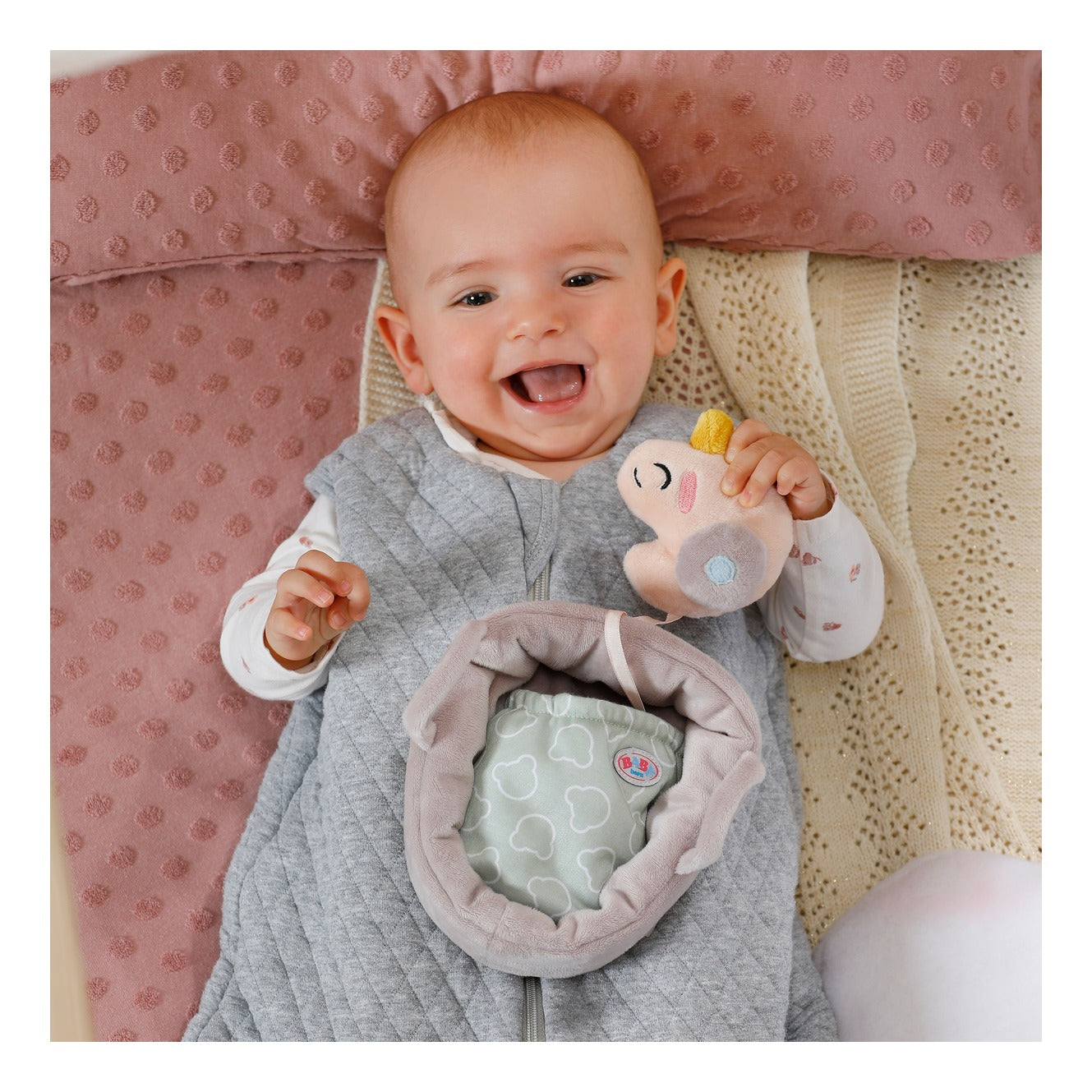 BABY born for babies Musical Berta Plush Music Box in Basket
