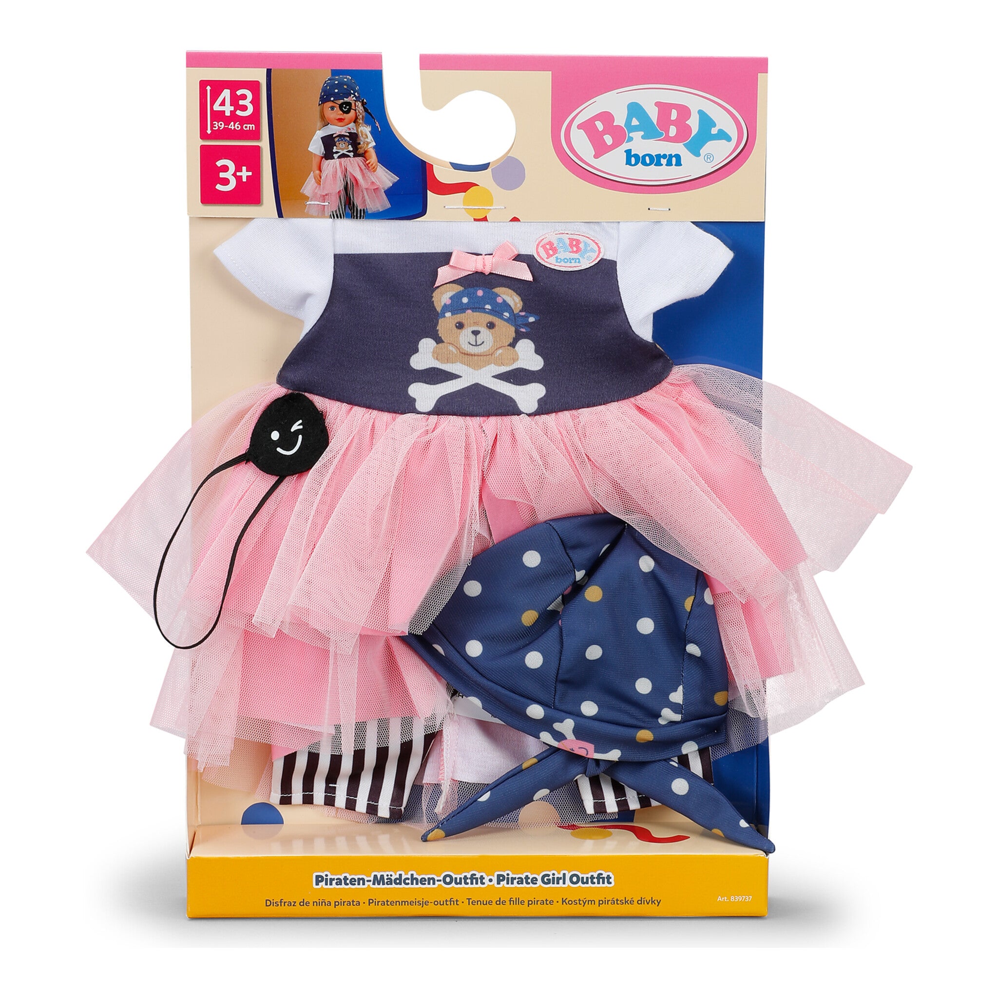 BABY born Pirate Girl Outfit for 43cm Dolls