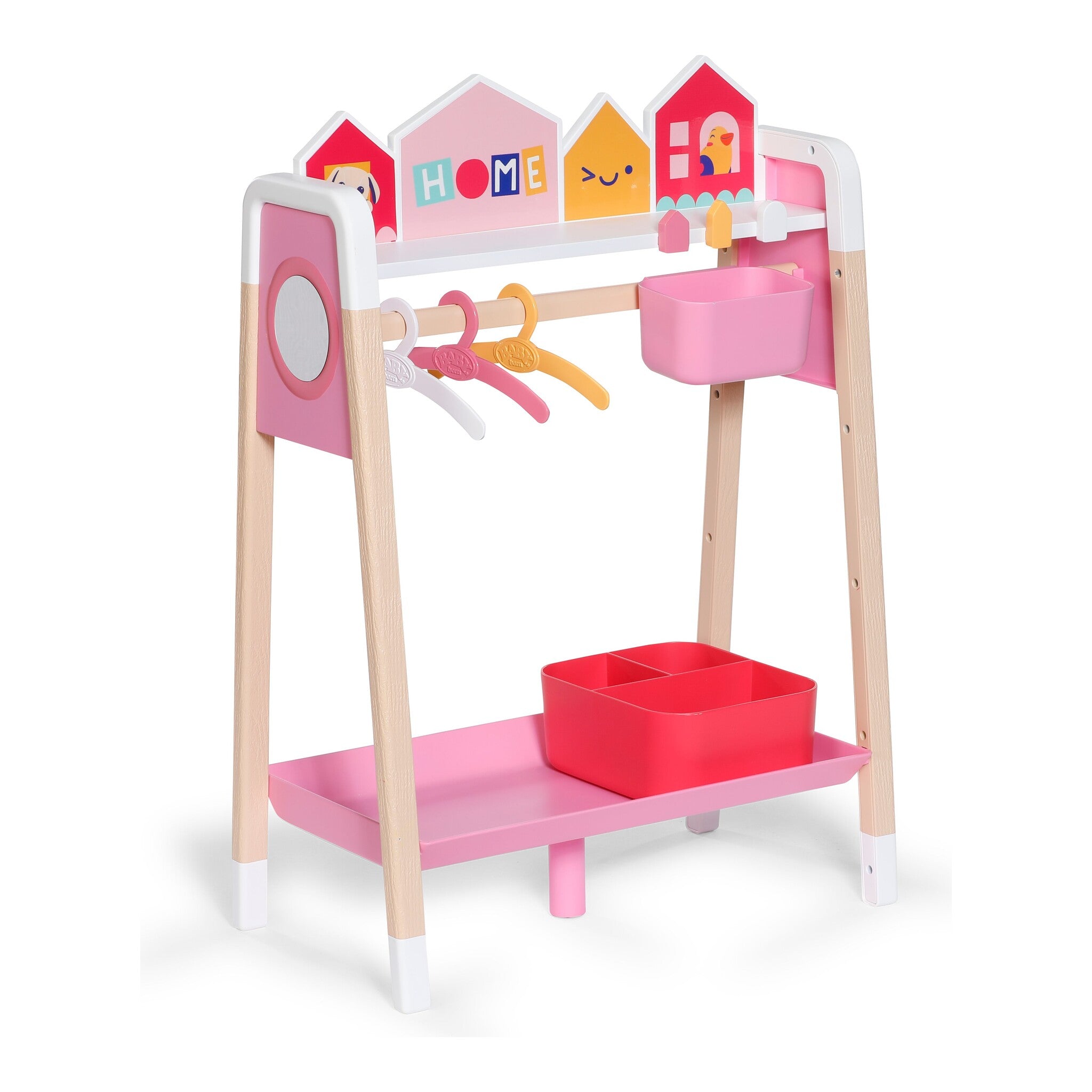 BABY born Clothes Rail with Mirror and Storage