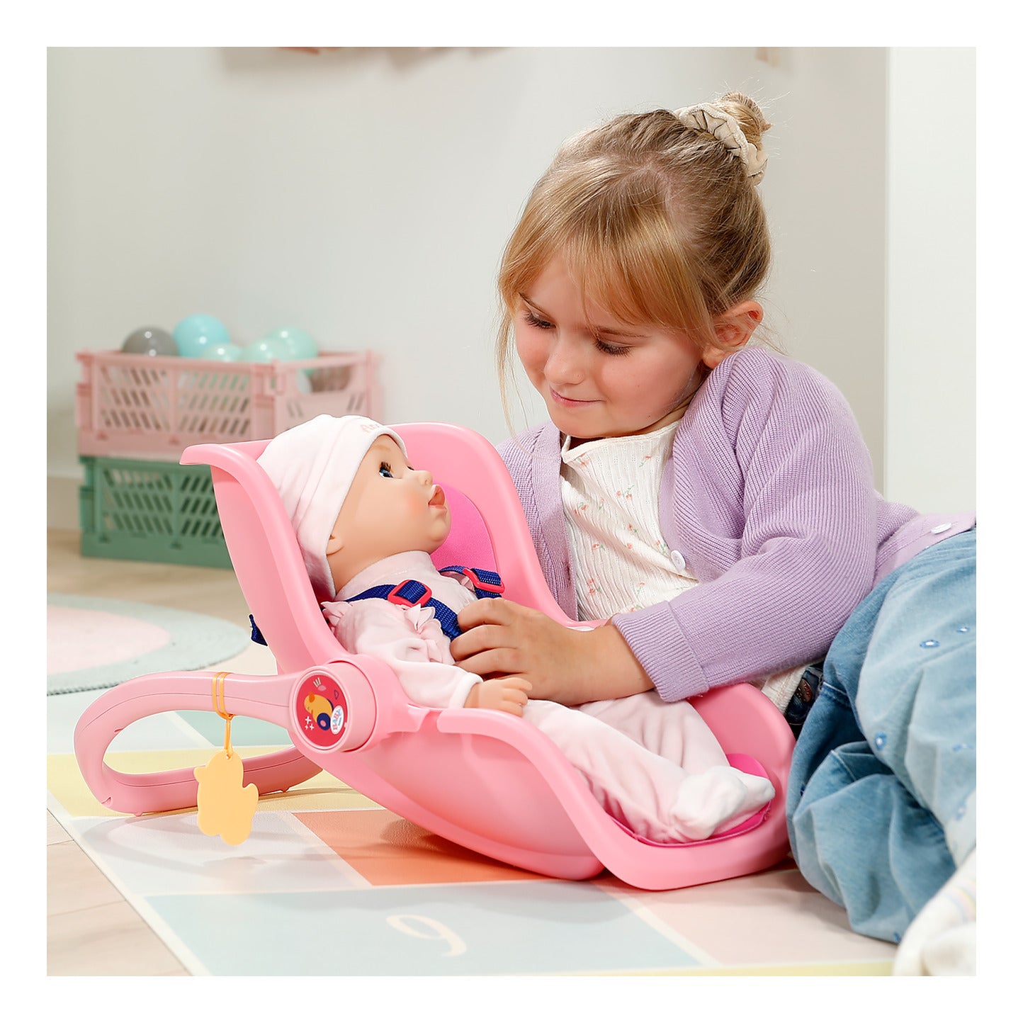 BABY born Comfort Seat Pink Doll Carrier and Rocking Seat