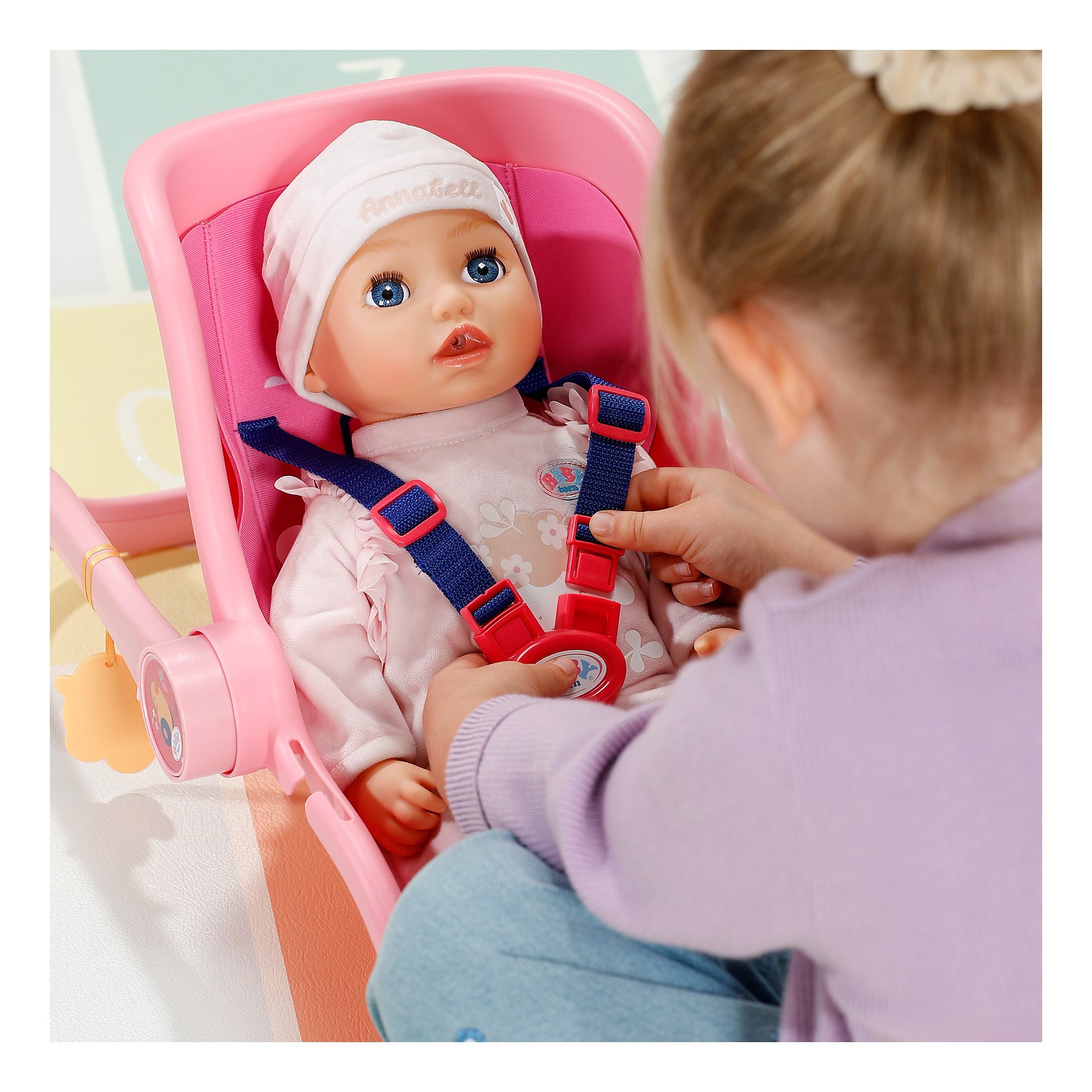 BABY born Comfort Seat Pink Doll Carrier and Rocking Seat