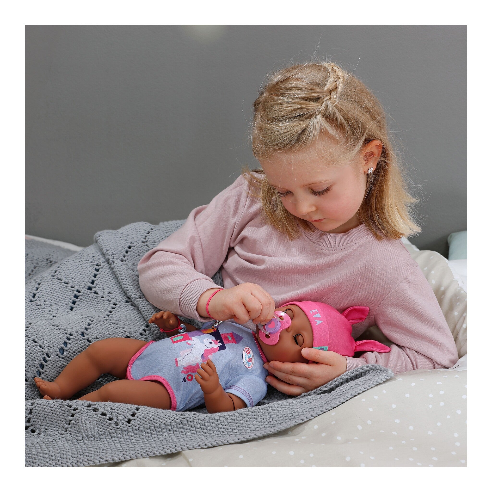 BABY born Eva Click & Play Interactive Baby Doll 43cm