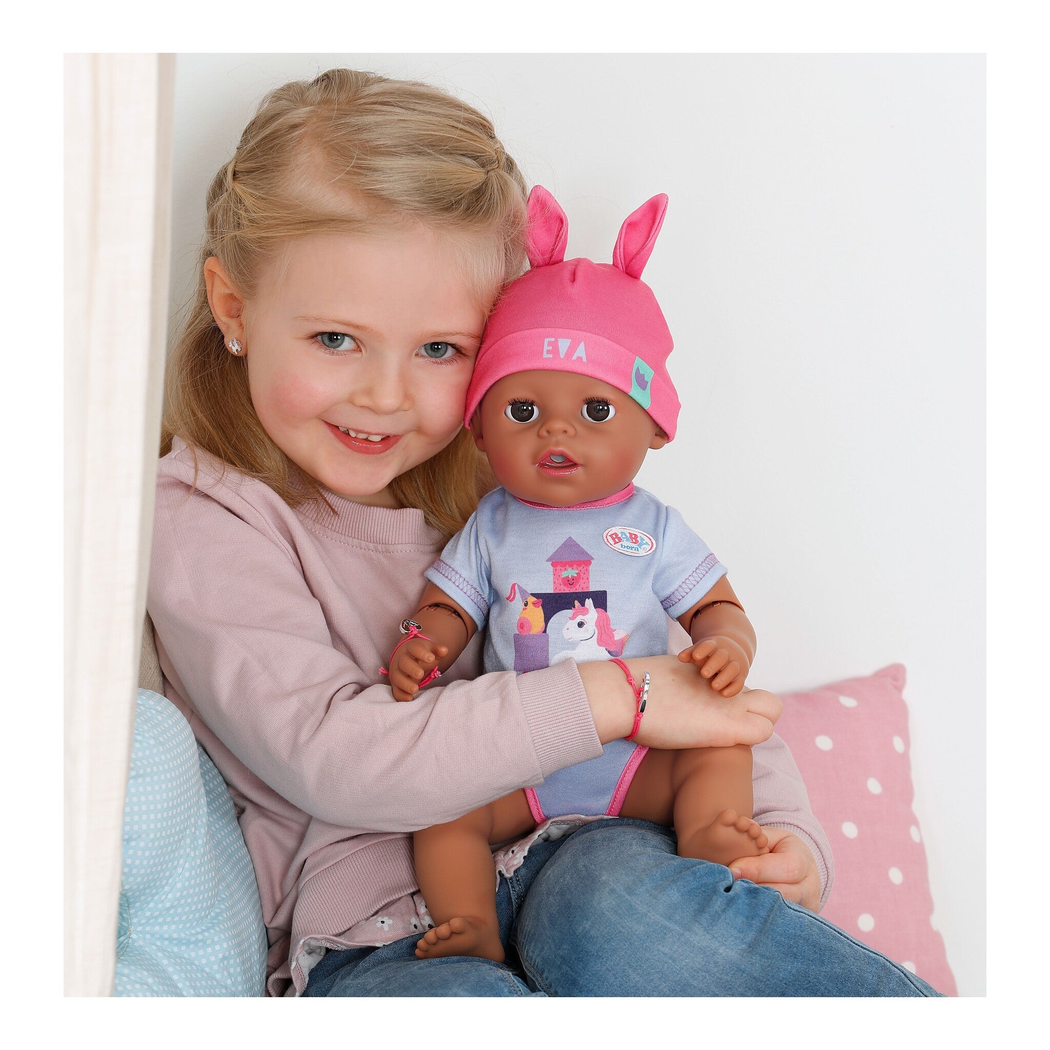 BABY born Eva Click & Play Interactive Baby Doll 43cm