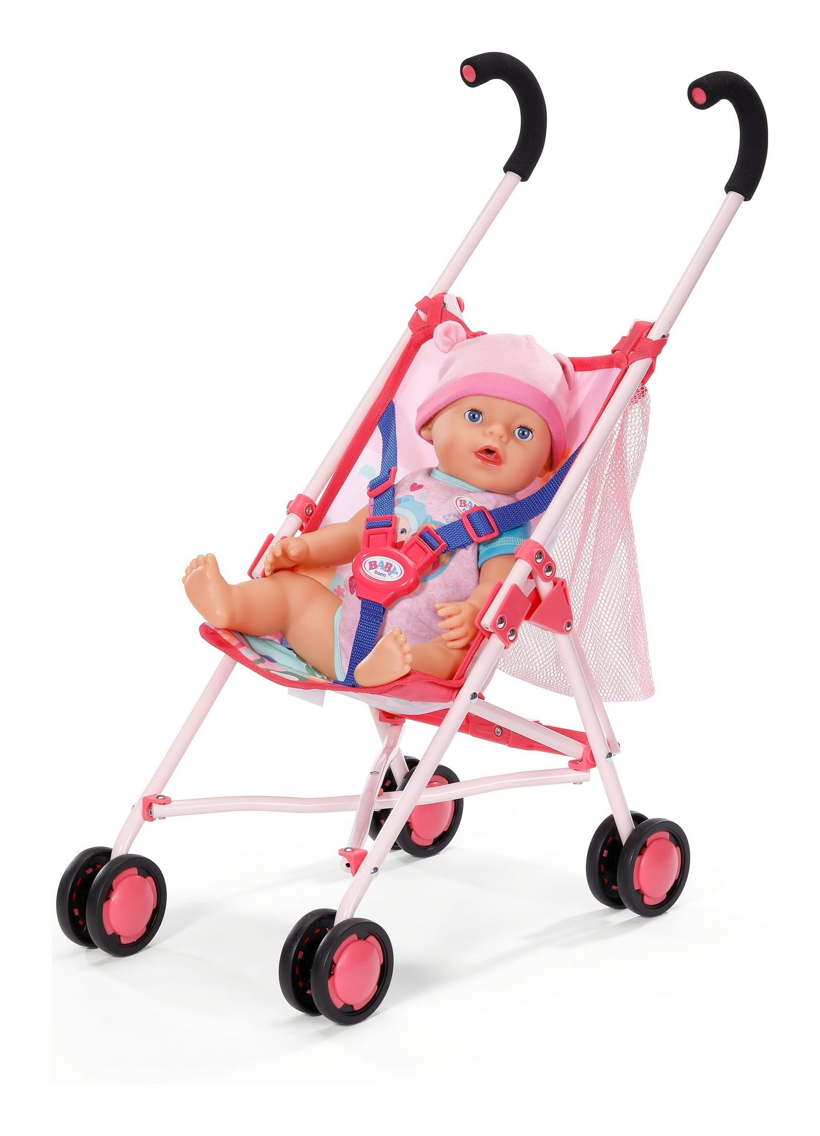 BABY born Pink Doll Stroller with Bag