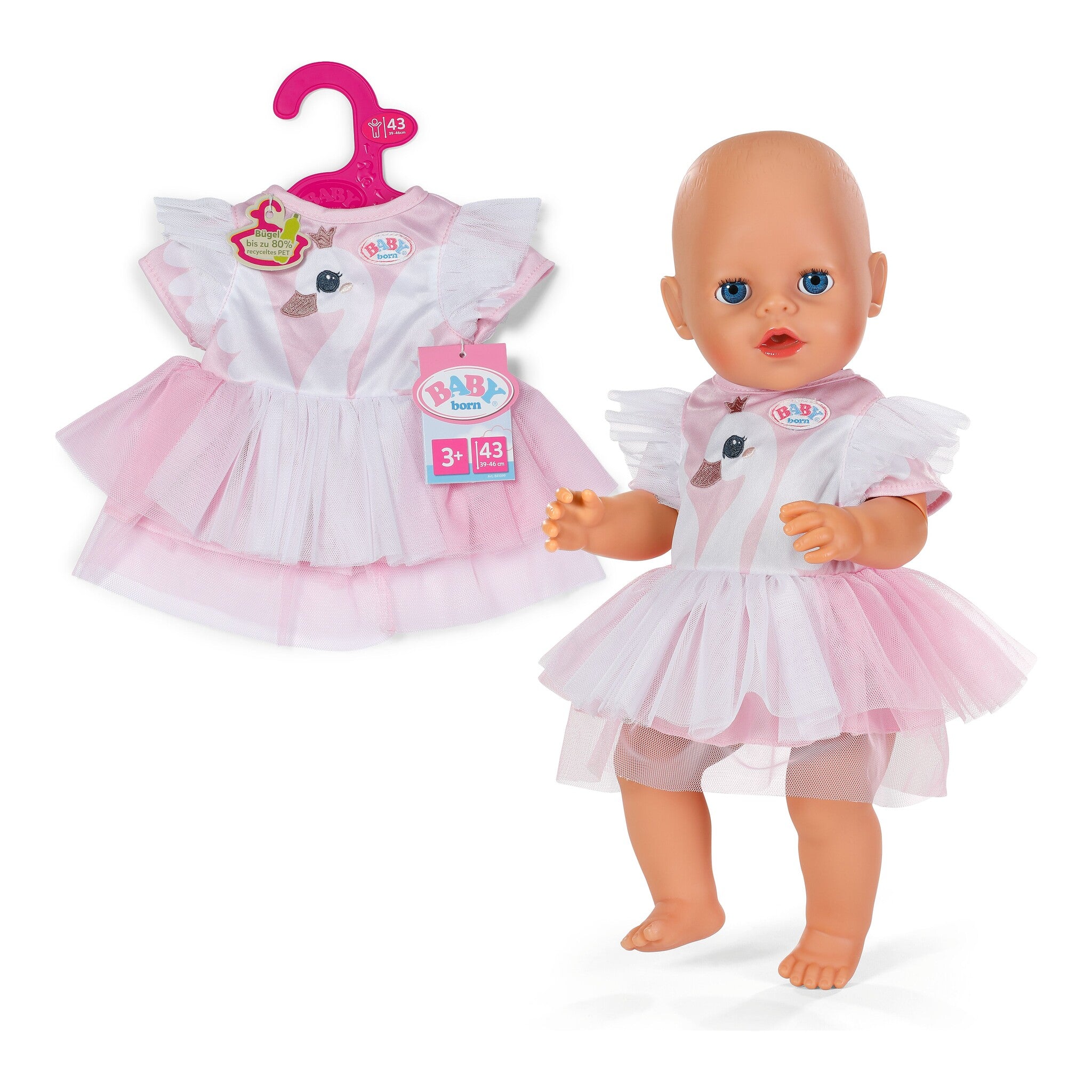BABY born Swan Dress Outfit for 43cm Dolls