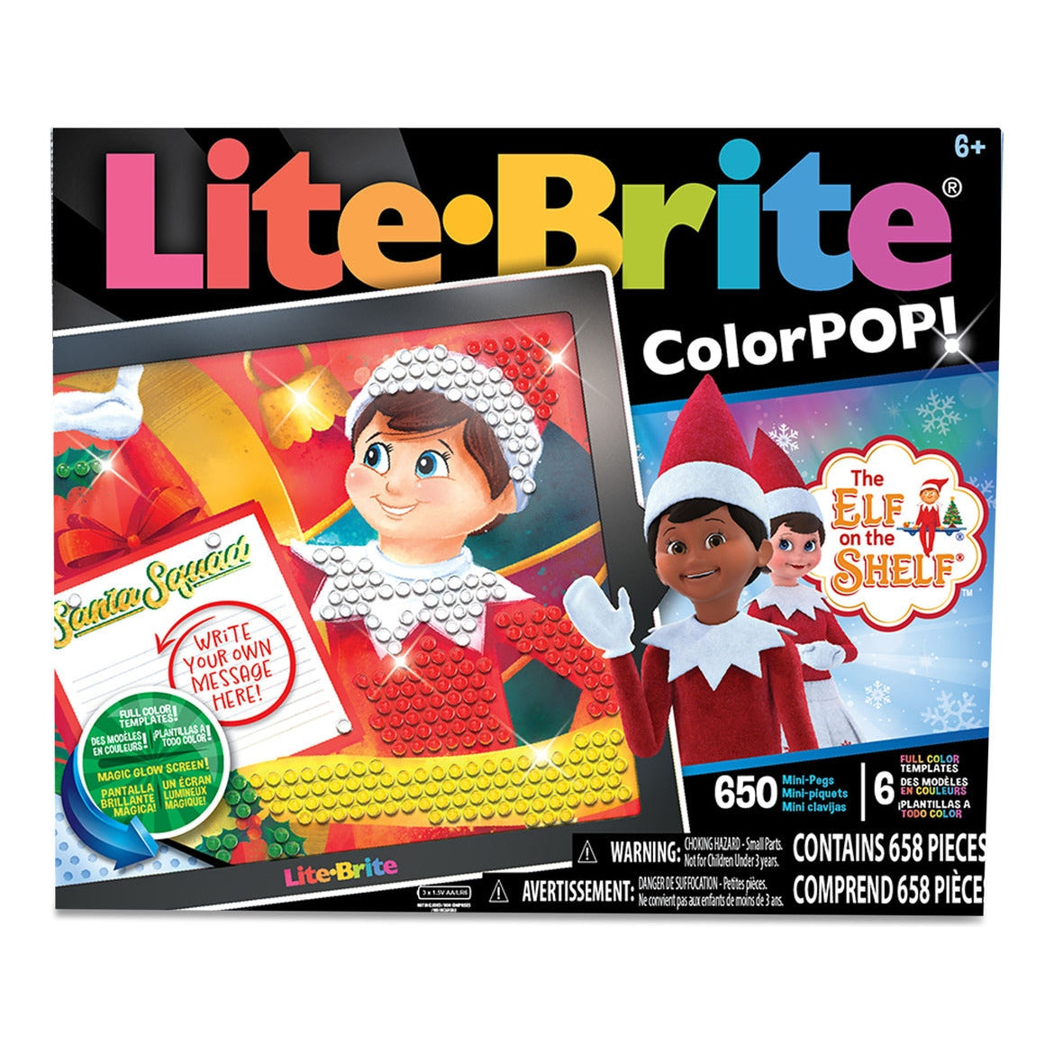Lite-Brite ColorPOP! Elf on the Shelf Light-Up Art Set
