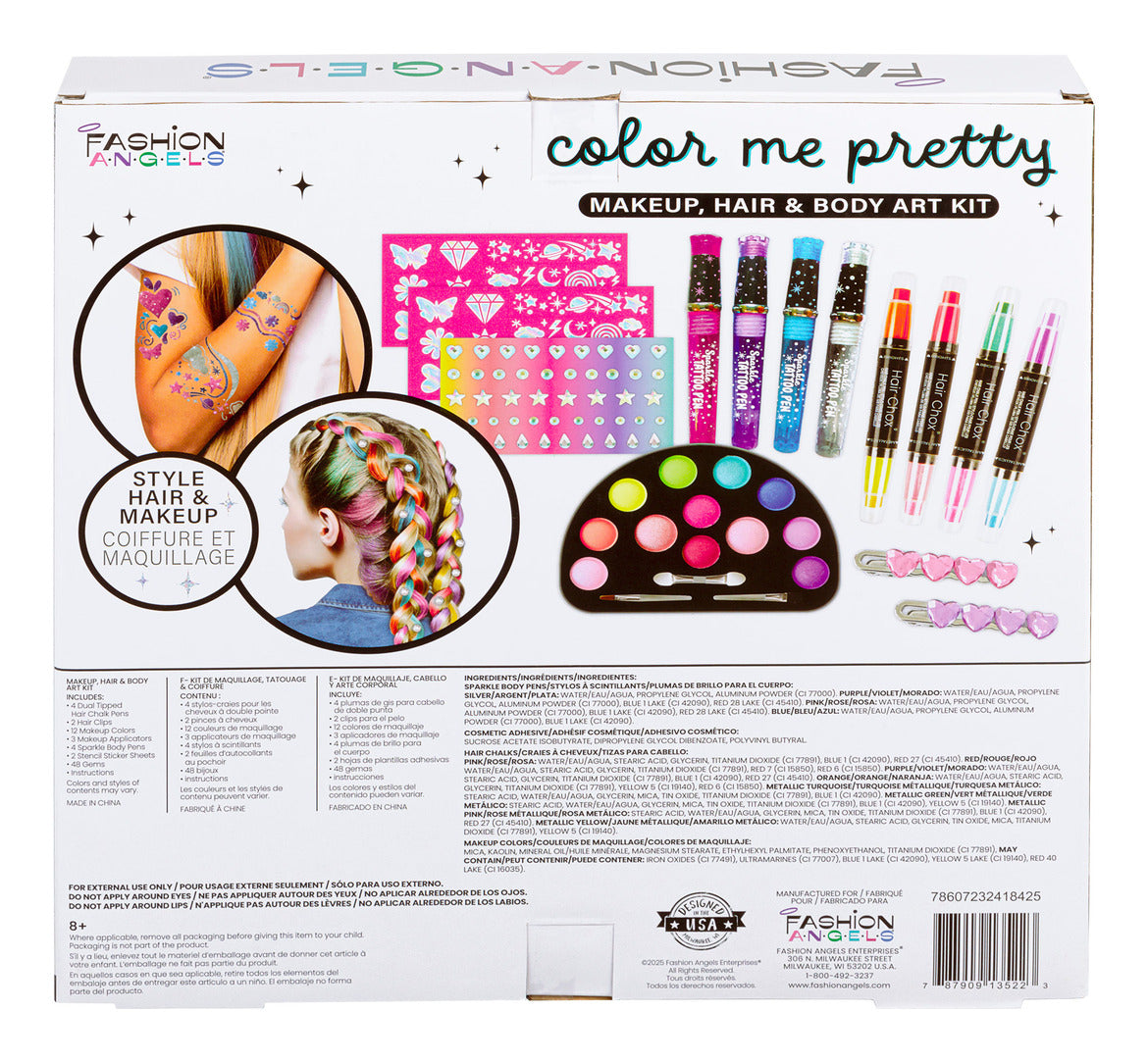 Fashion Angels Colour Me Pretty Makeup, Hair & Body Art Kit