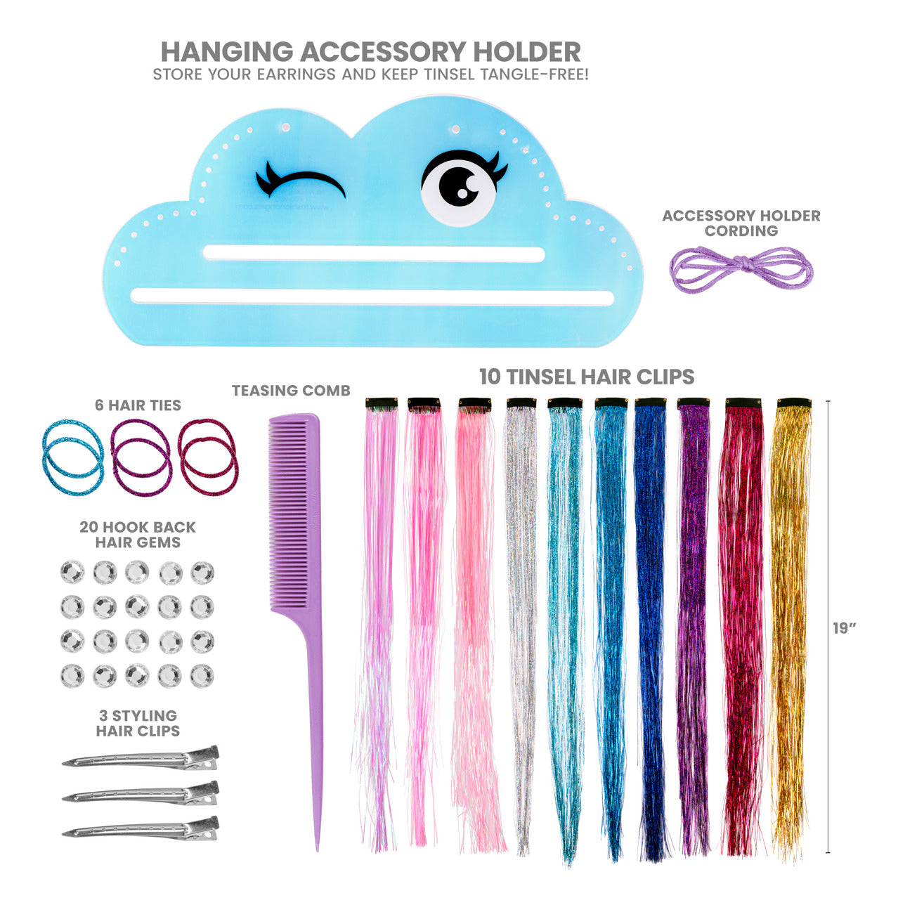 Fashion Angels Shimmer & Style Tinsel Hair Styling Kit