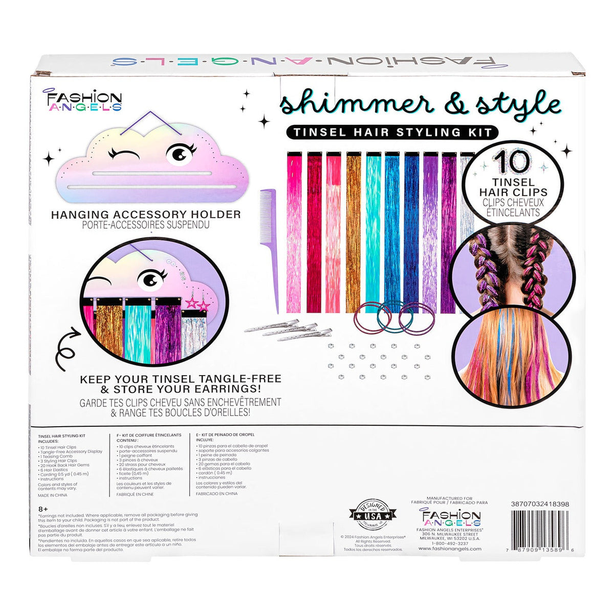 Fashion Angels Shimmer & Style Tinsel Hair Styling Kit