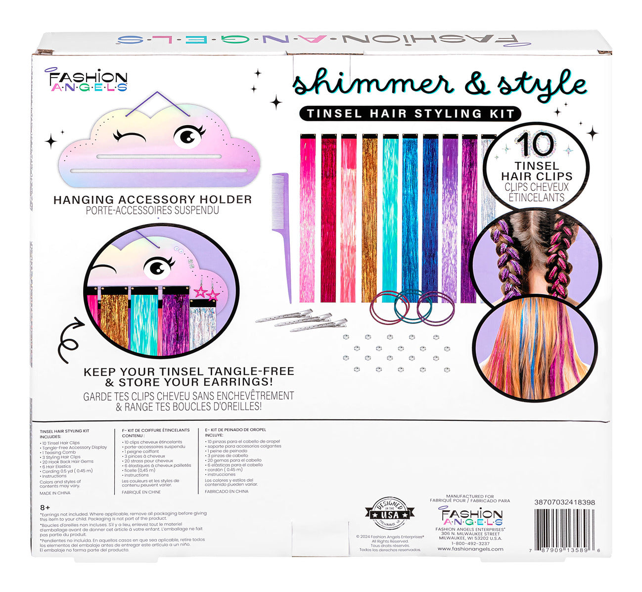 Fashion Angels Shimmer & Style Tinsel Hair Styling Kit