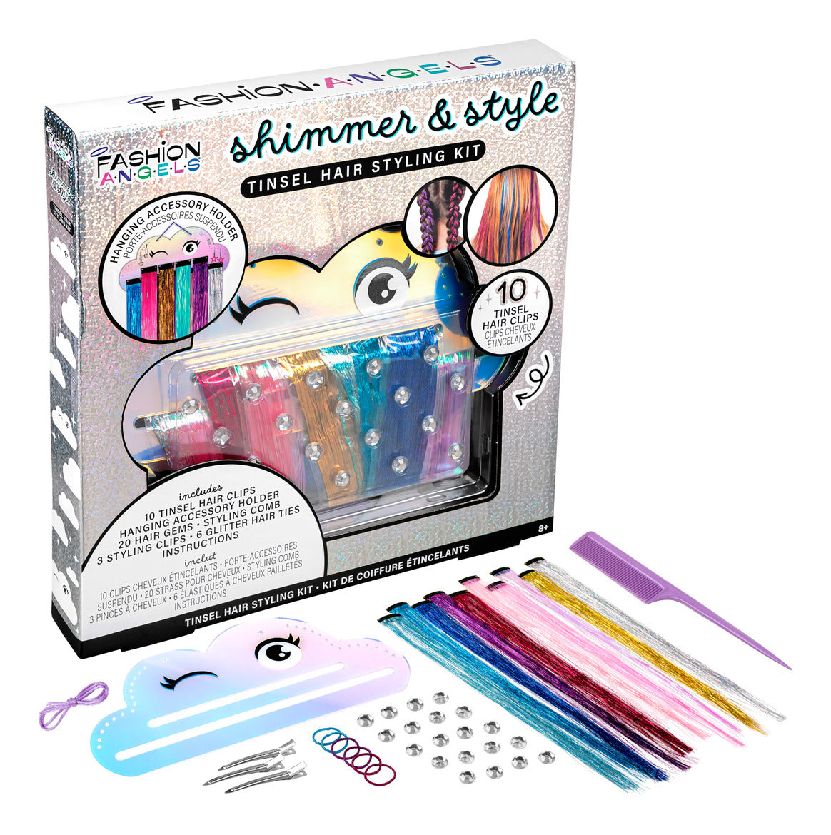 Fashion Angels Shimmer & Style Tinsel Hair Styling Kit