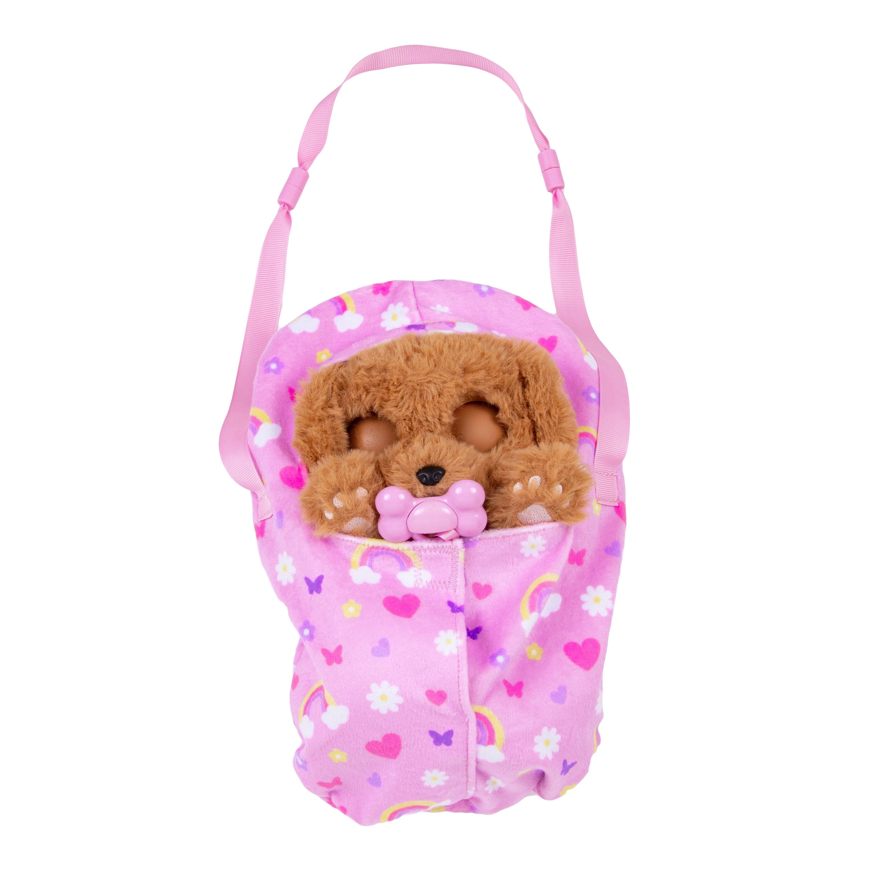 Baby Paws Cocker Interactive Plush Puppy with Swaddle Bag