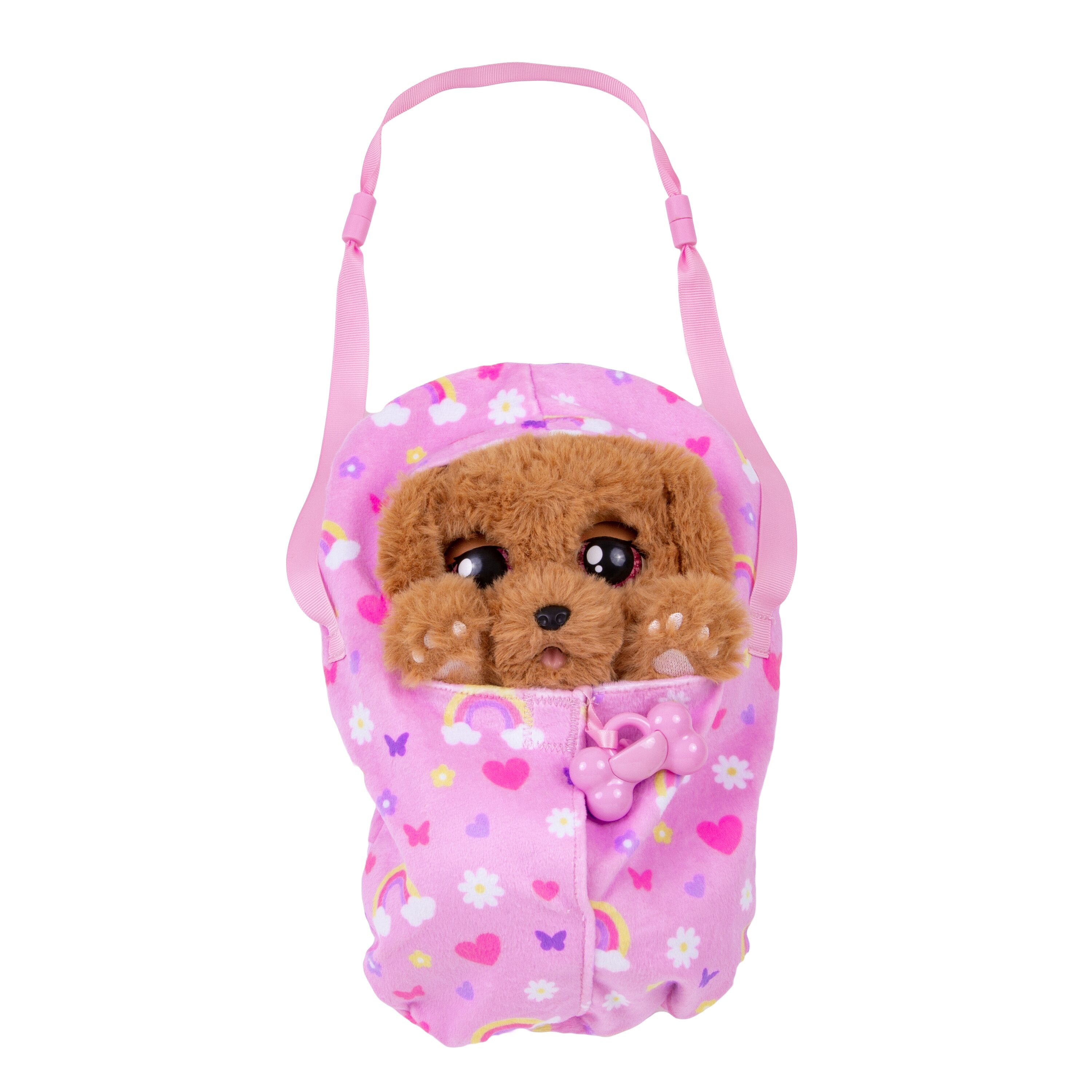 Baby Paws Cocker Interactive Plush Puppy with Swaddle Bag