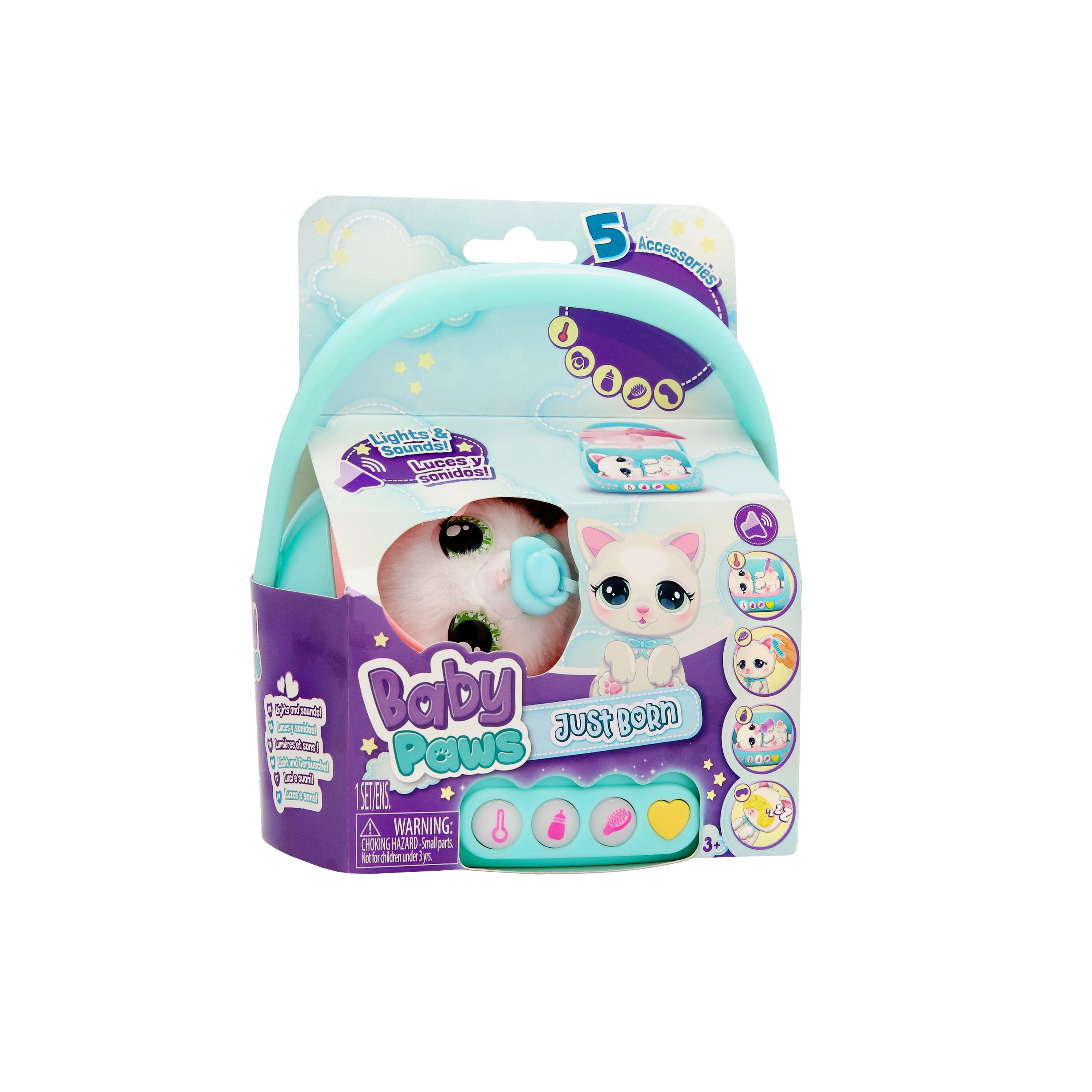 Baby Paws Just Born Interactive Cat with Carrier