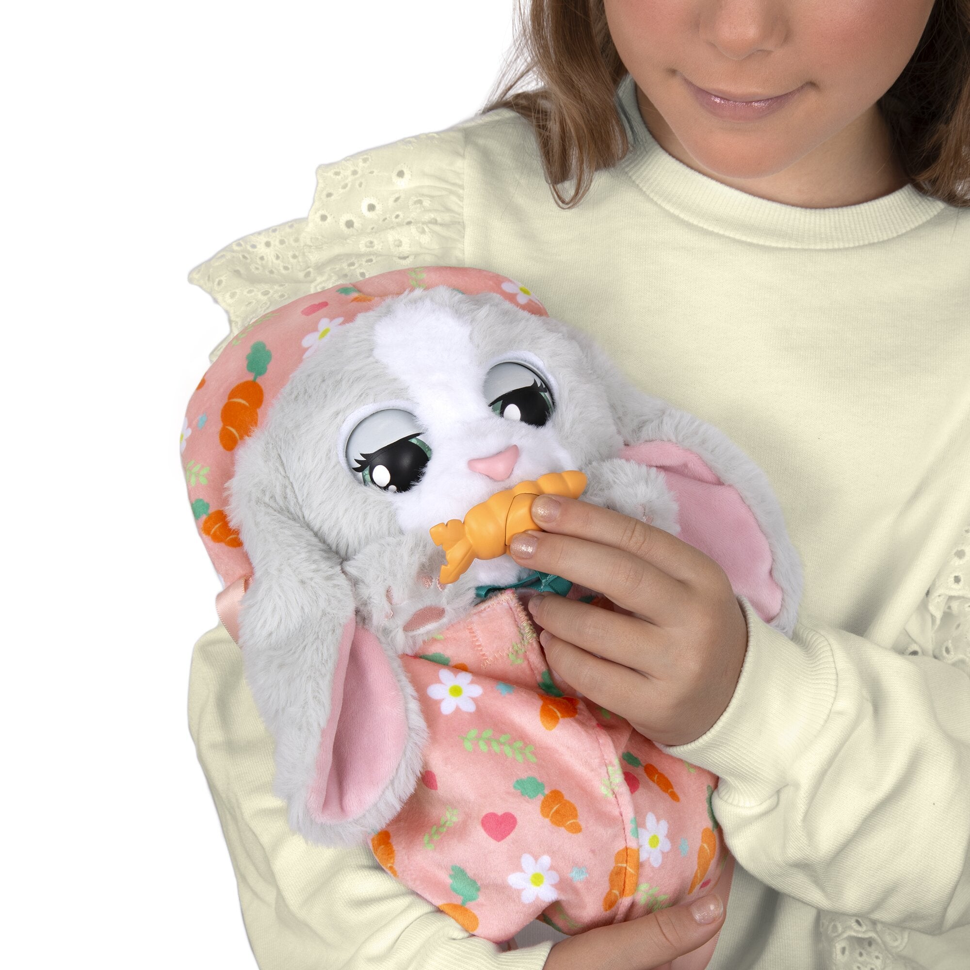 Baby Paws Interactive Bunny Plush with Carrier Bag